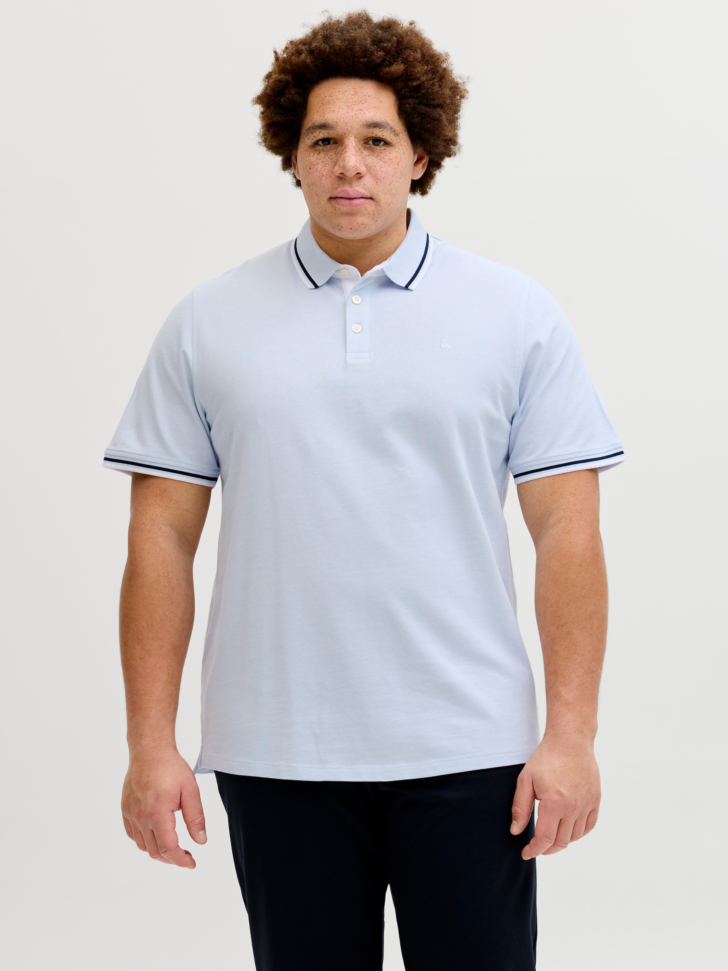 Jack & Jones PlusSize Poloshirt »JJEPAULOS POLO SS NOOS PLS« Baumwolle, regular fit