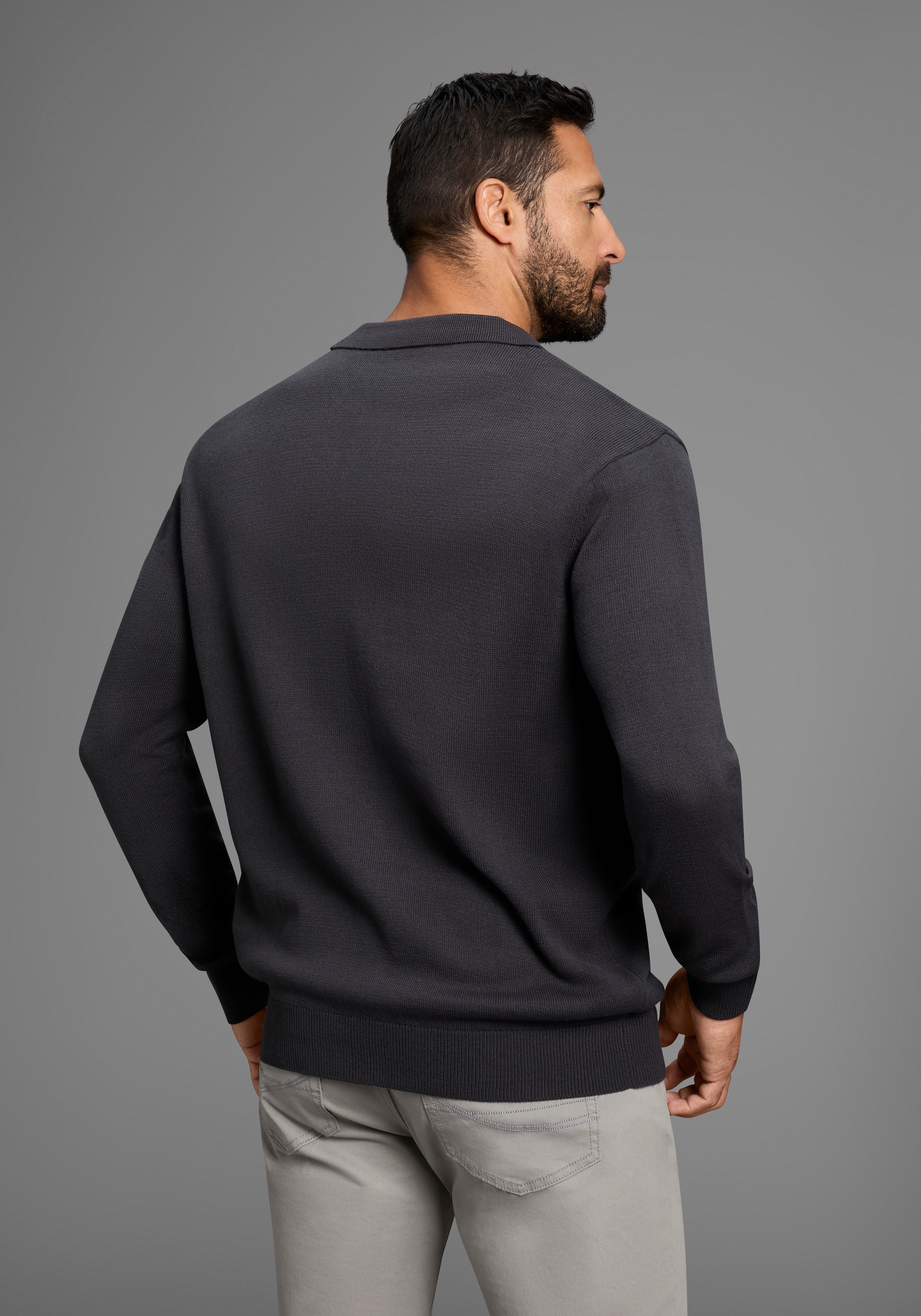 Man's World Polokragenpullover »Neue Kollektion !«, mit Knopfleiste