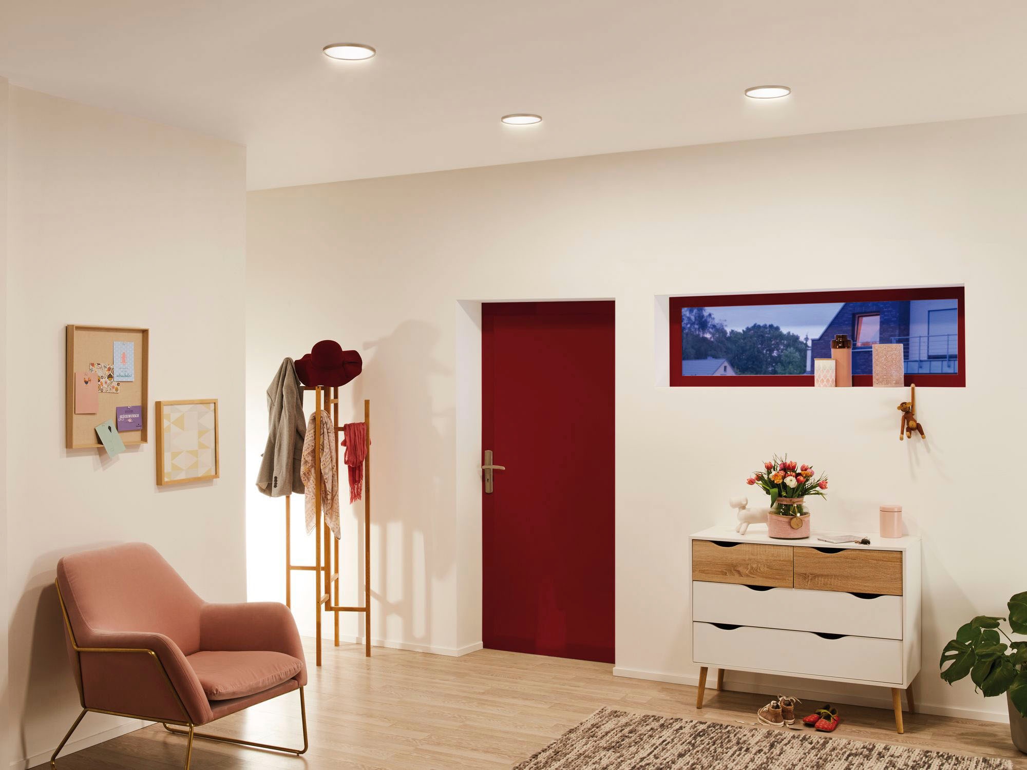 Paulmann LED Panel »Atria rund 220mm 14W 4.000K Weiß matt«, 1 flammig, Atria rund 220mm 14W 4.000K Weiß matt