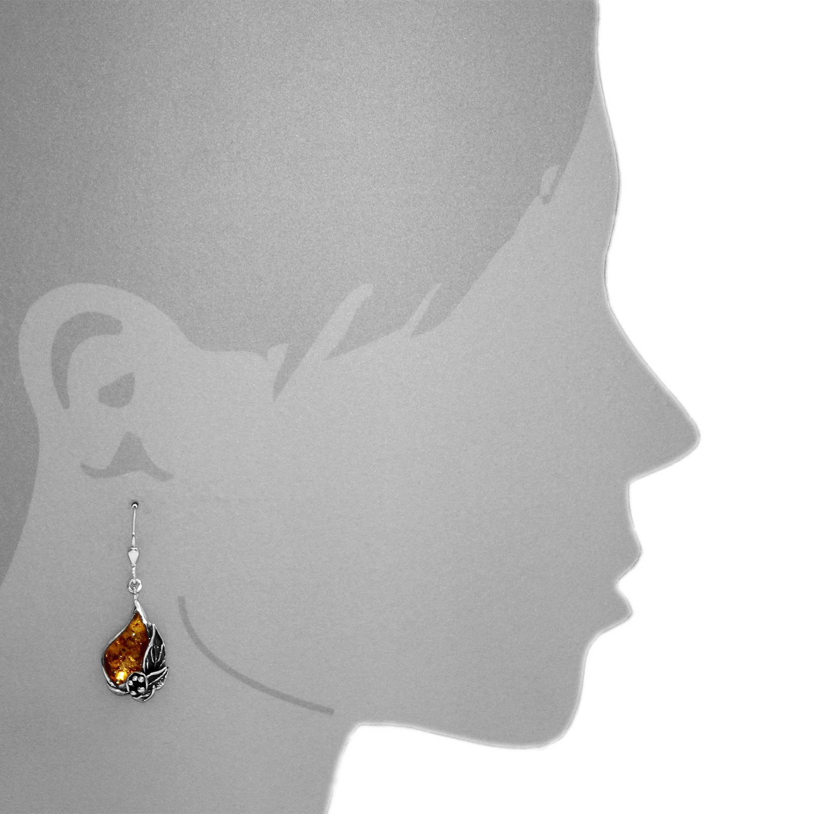 OSTSEE-SCHMUCK Paar Ohrhänger »- Jana - Silber 925/000 - Bernstein«
