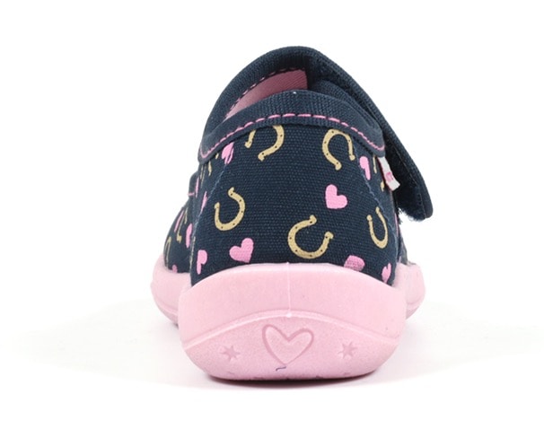 Richter Hausschuh, Klettschuh, Kindergarten Schuh mit süßem Print