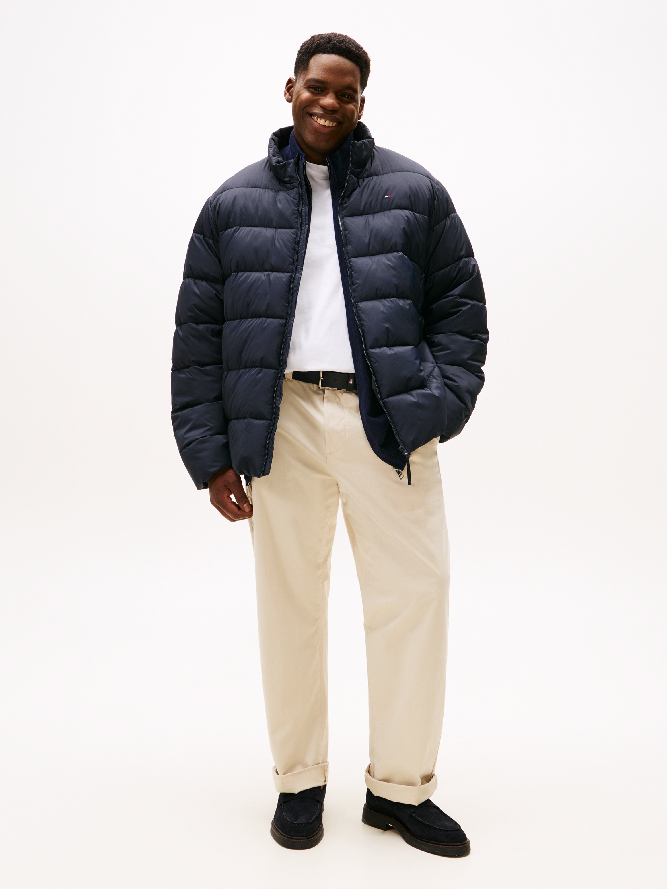 Tommy Hilfiger Big & Tall Steppjacke »STAND COLLAR JACKET«, ohne Kapuze, Winterjacke, Outdoorjacke, Steppjacke; Große Größen