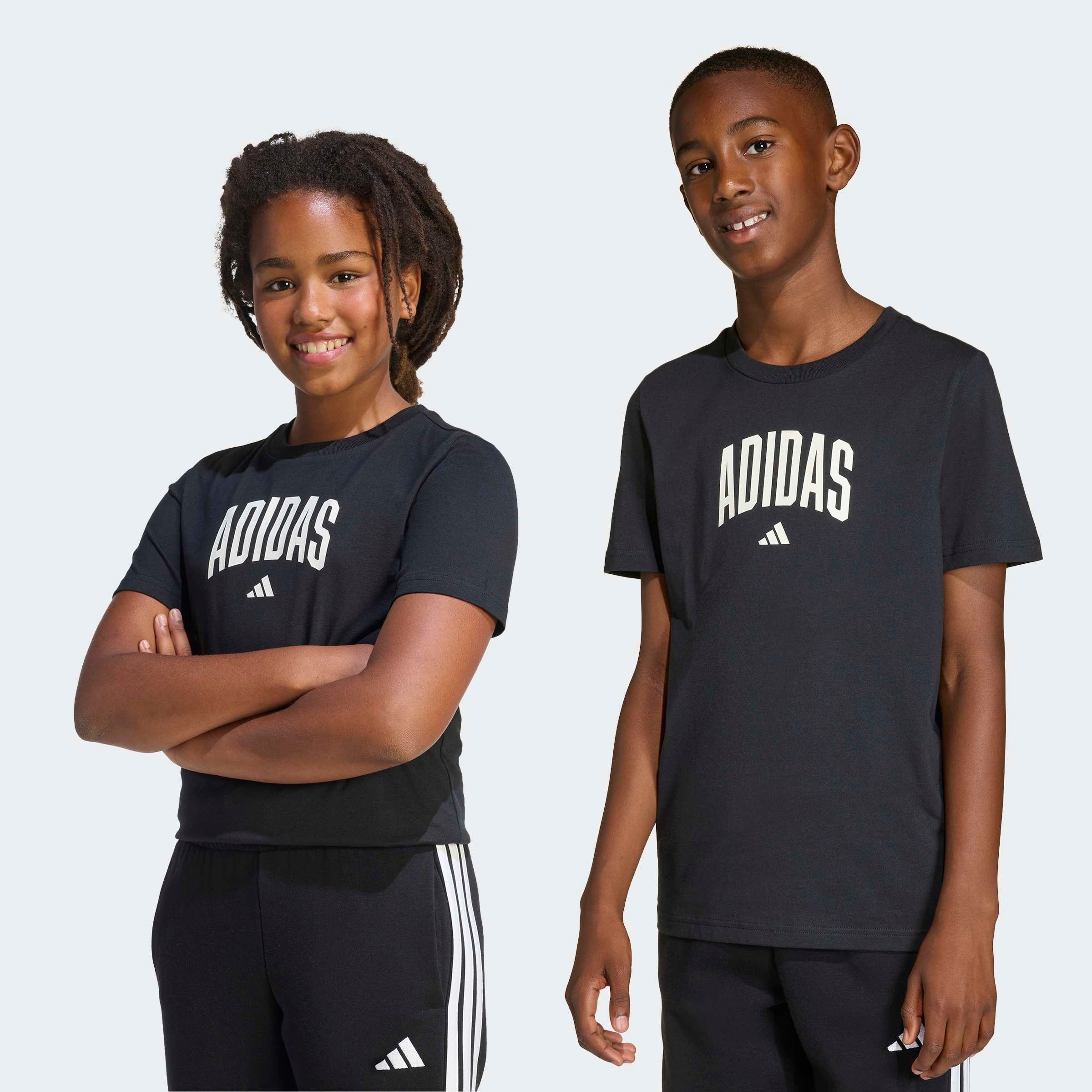 adidas Sportswear T-Shirt »COLLEGIATE GRAPHIC KIDS« für Kinder, mit grafischem Design, aus Baumwolle