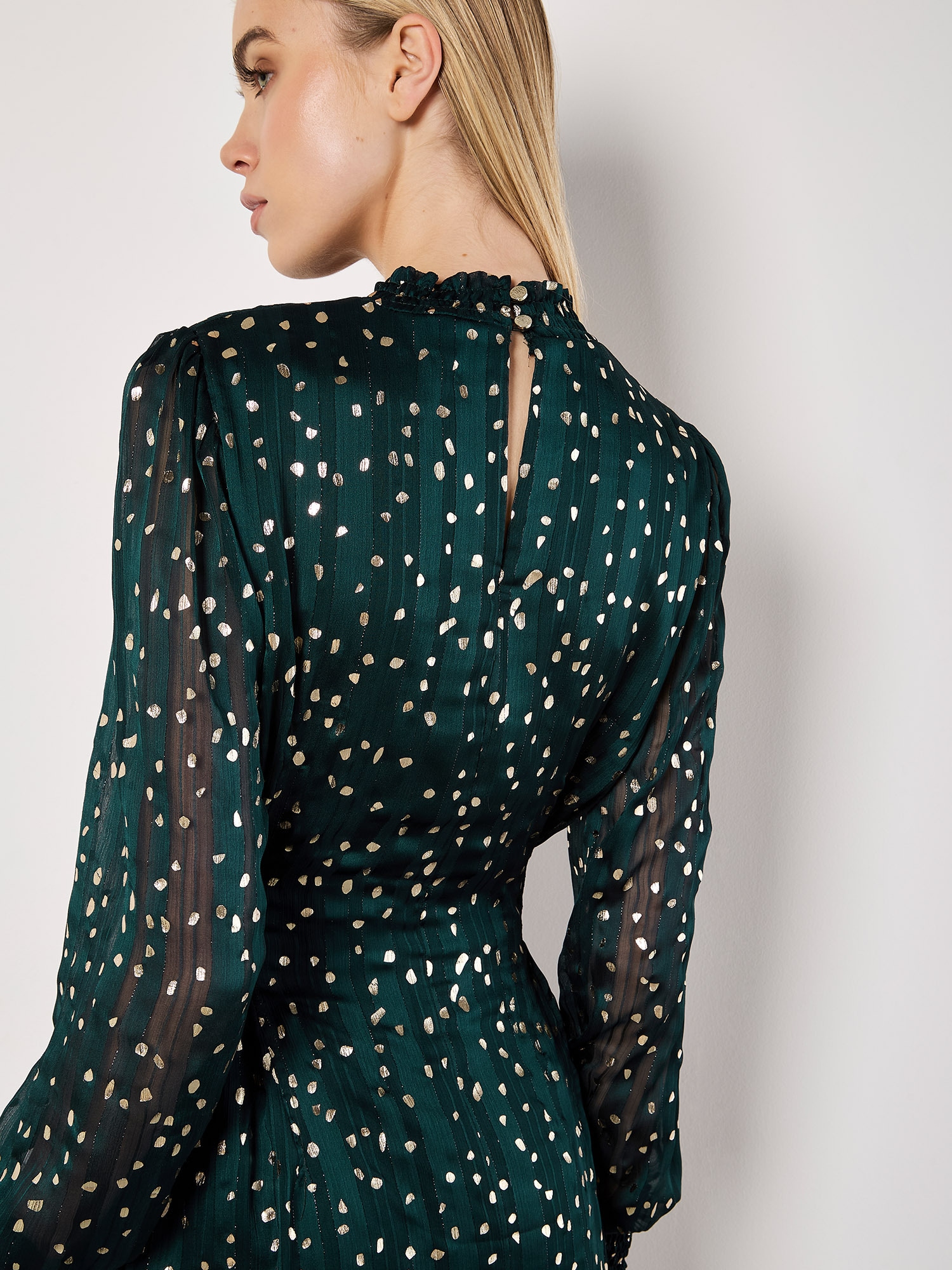 Apricot Plisseekleid »Plisseekleid« Stoffgürtel, 2 tlg. mit Punkten