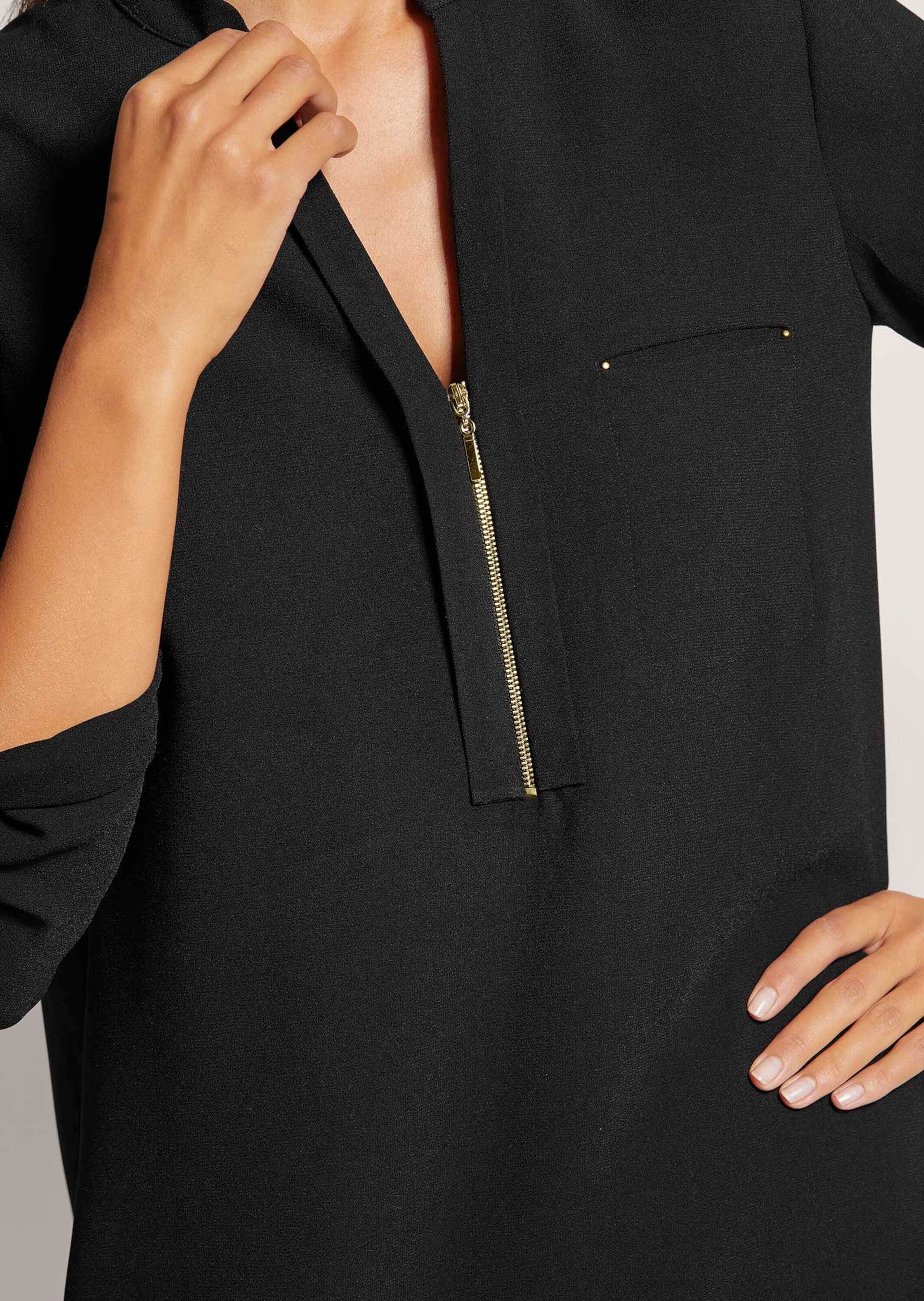 MADELEINE Midikleid »Kleid Shirtkleid mit Rundhals mit V-Schlitz«