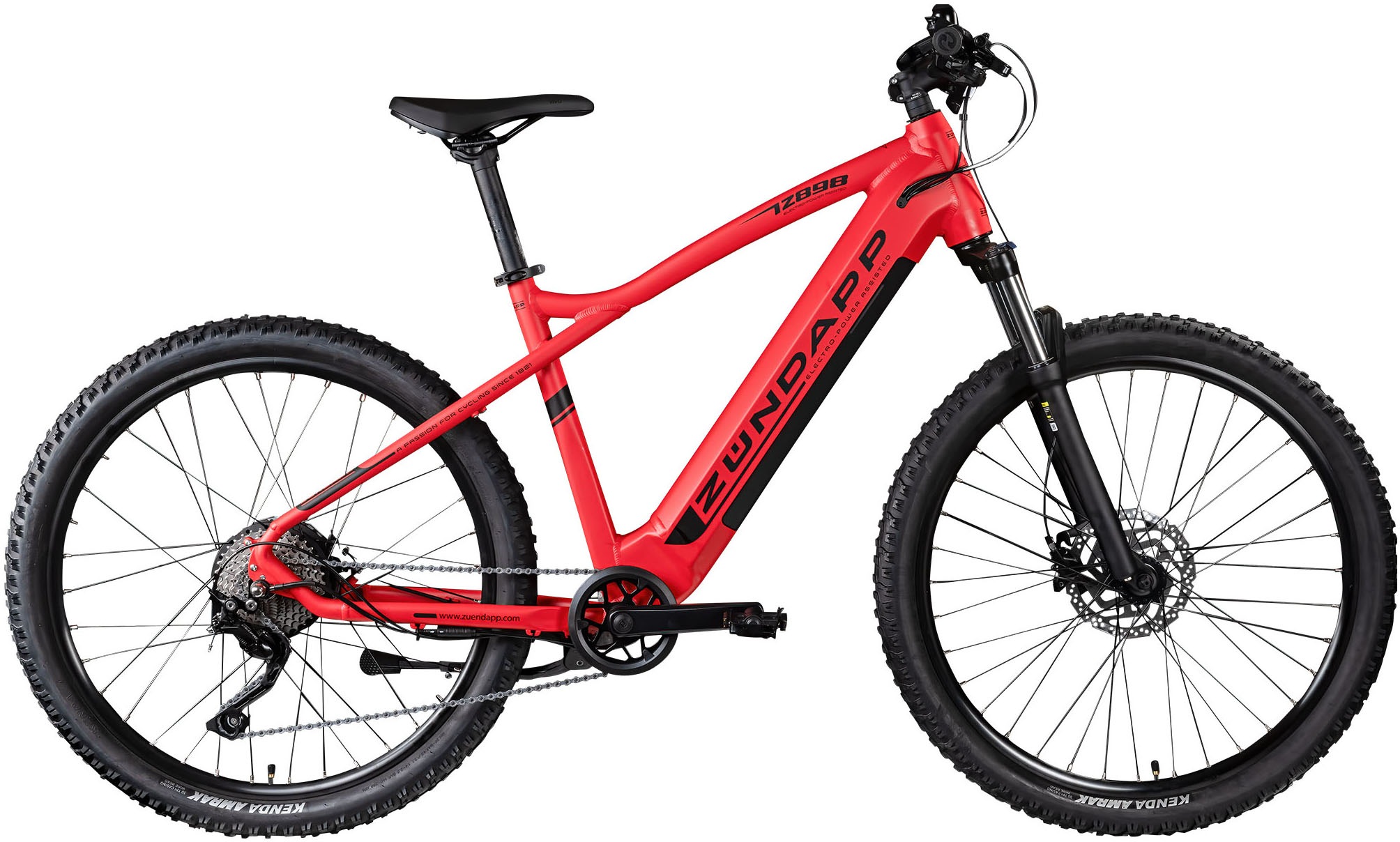 Zündapp »Z898« 10 Gang Kettenschaltung Heckmotor 250 W E-Bike E Mountainbike 27,5 Zoll Pedelec 170 - 190 cm Hardtail MTB in rot, Größe 27,5 Zoll...