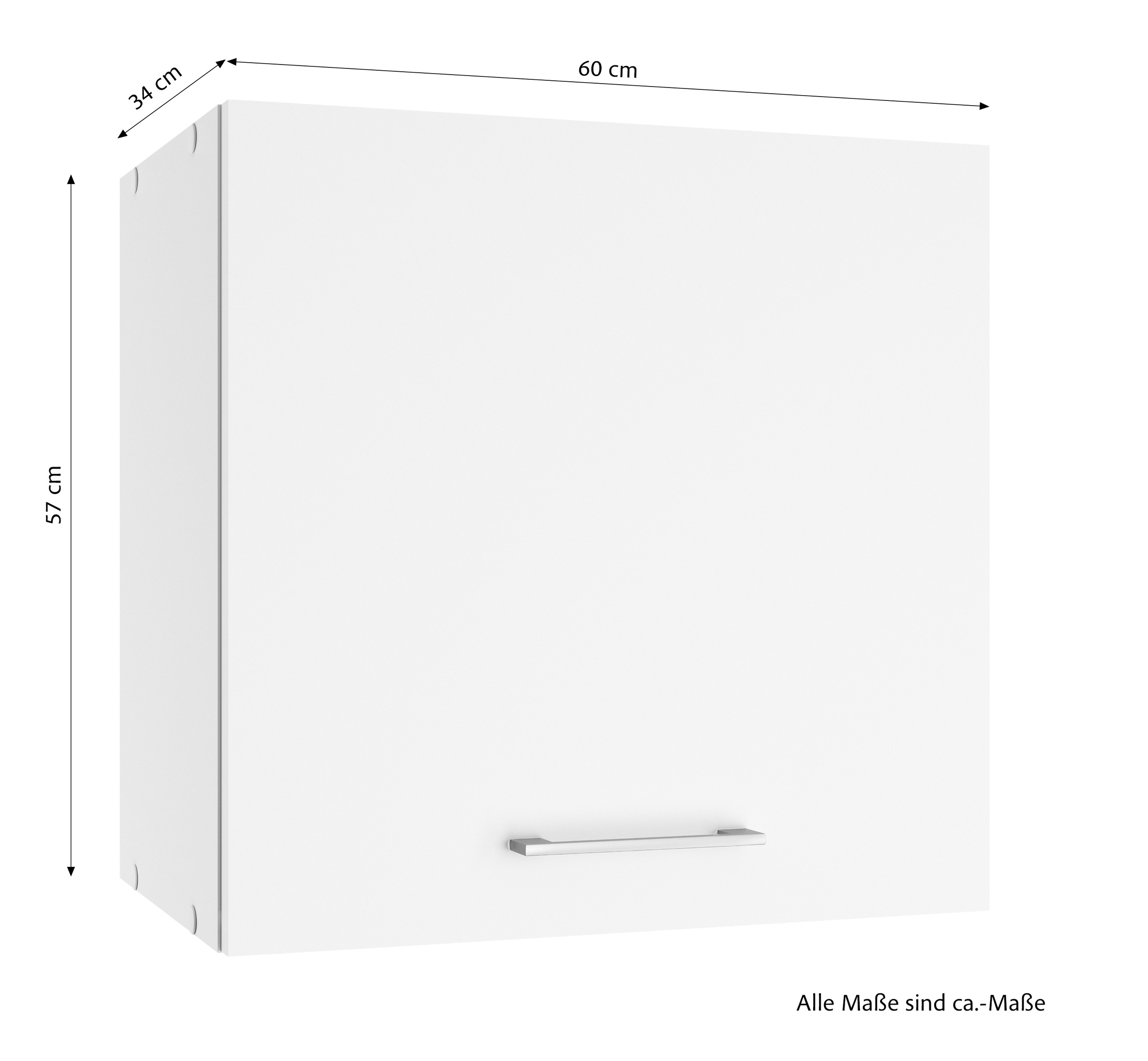 KOCHSTATION Hängeschrank »KS-Milan« Hängeschrank 60 cm, matte oder hochglänzende Fronten