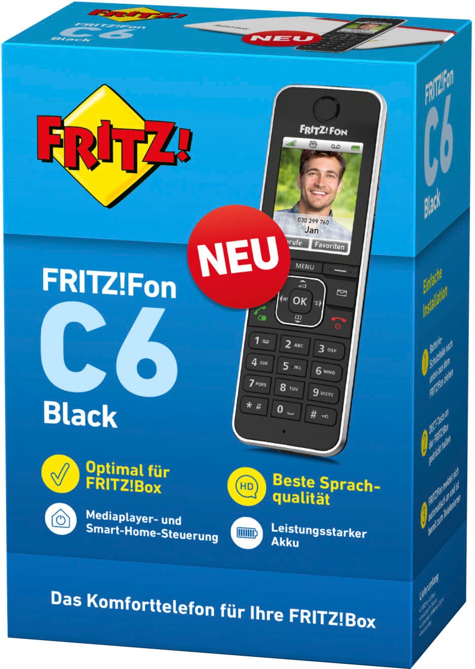 AVM DECT-Telefon »FRITZ!Fon C6«, (Mobilteile: 1)