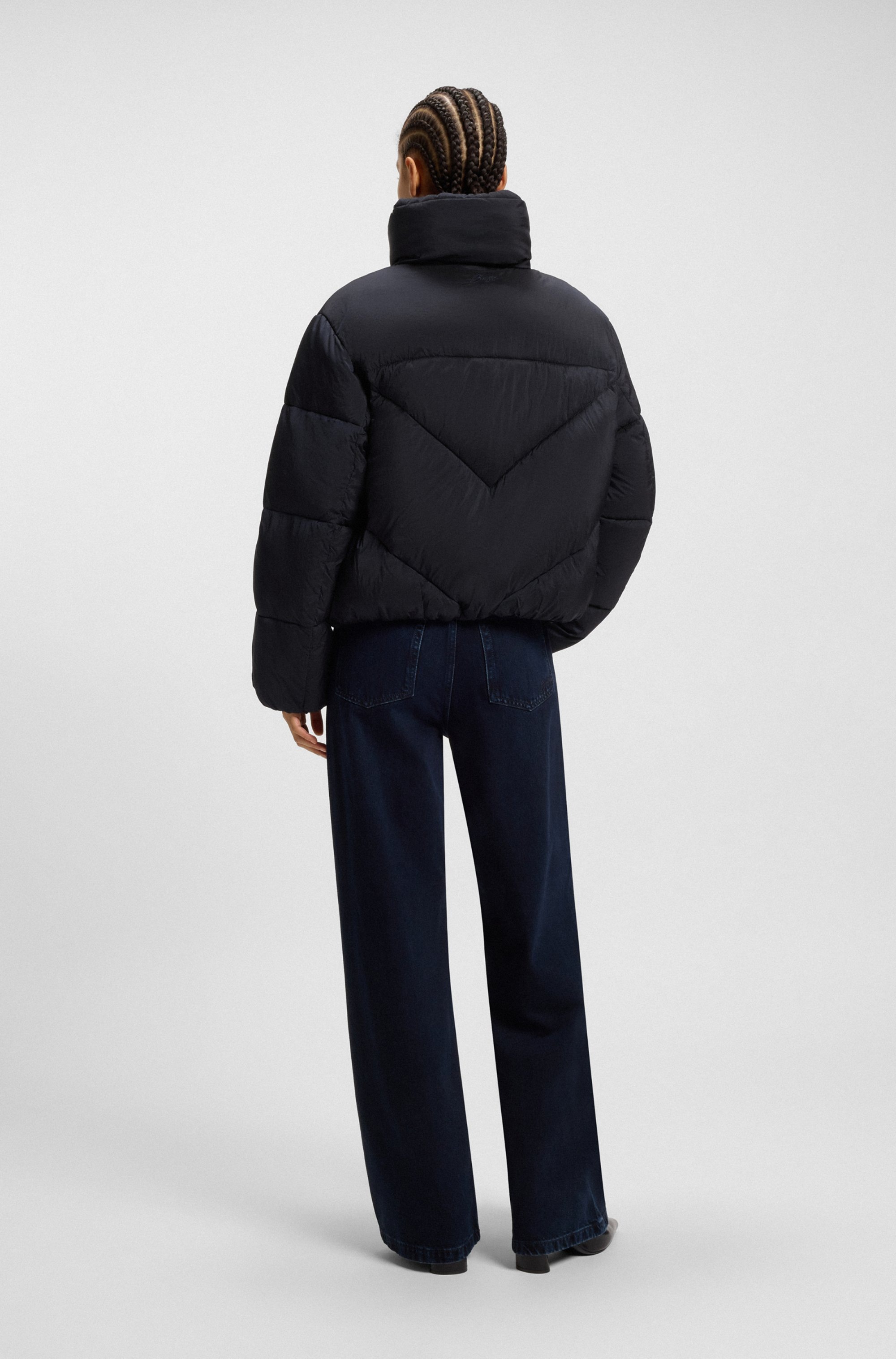 BOSS ORANGE Steppjacke »Padilena Premium Damenmode«, Regular Fit mit Stehkragen, gefütterte Taschen