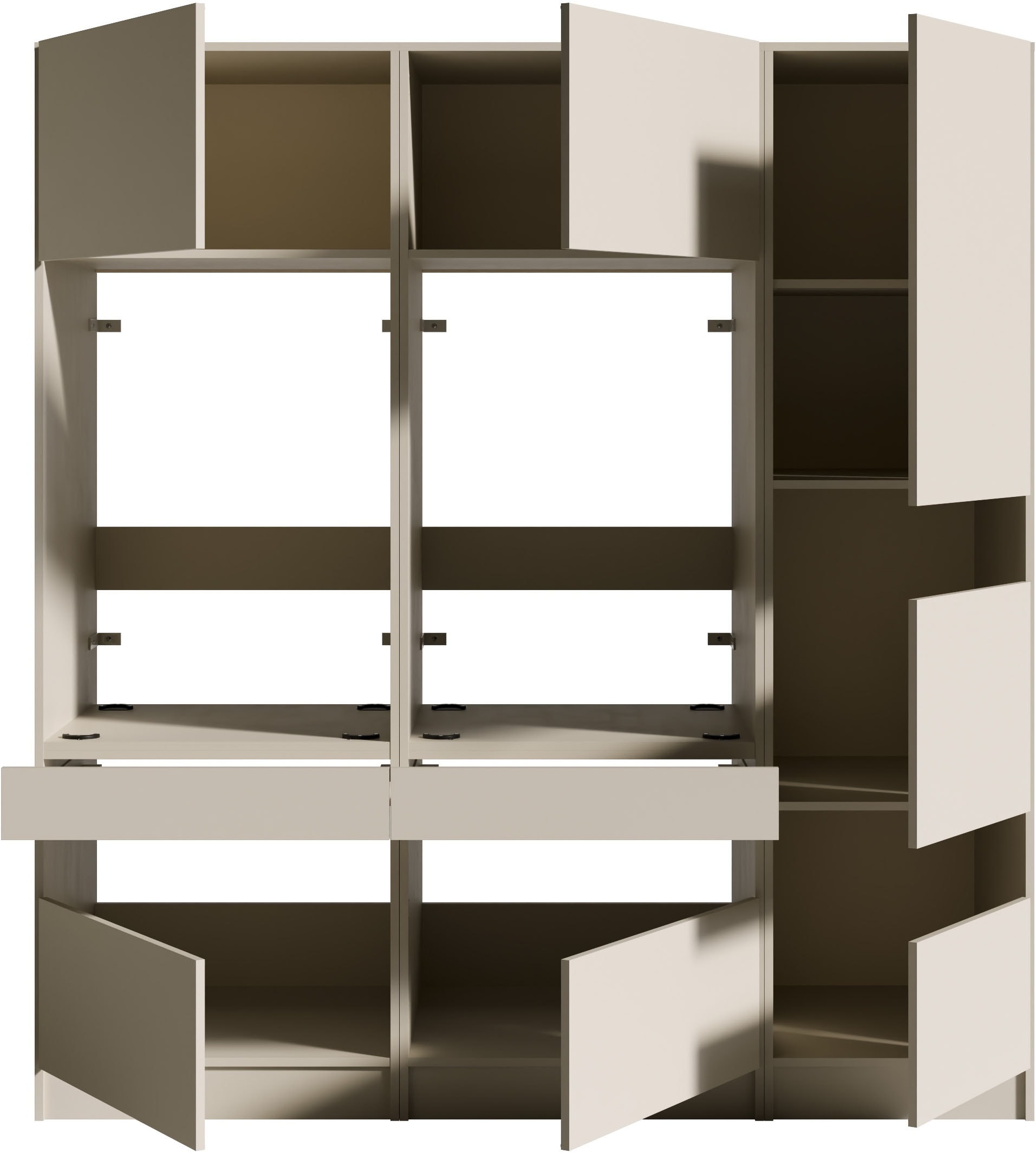 BASIC by Balculina Mehrzweckschrank-Set »Washhome B/T/H 186x68x200 cm« 3 Stk. tlg.