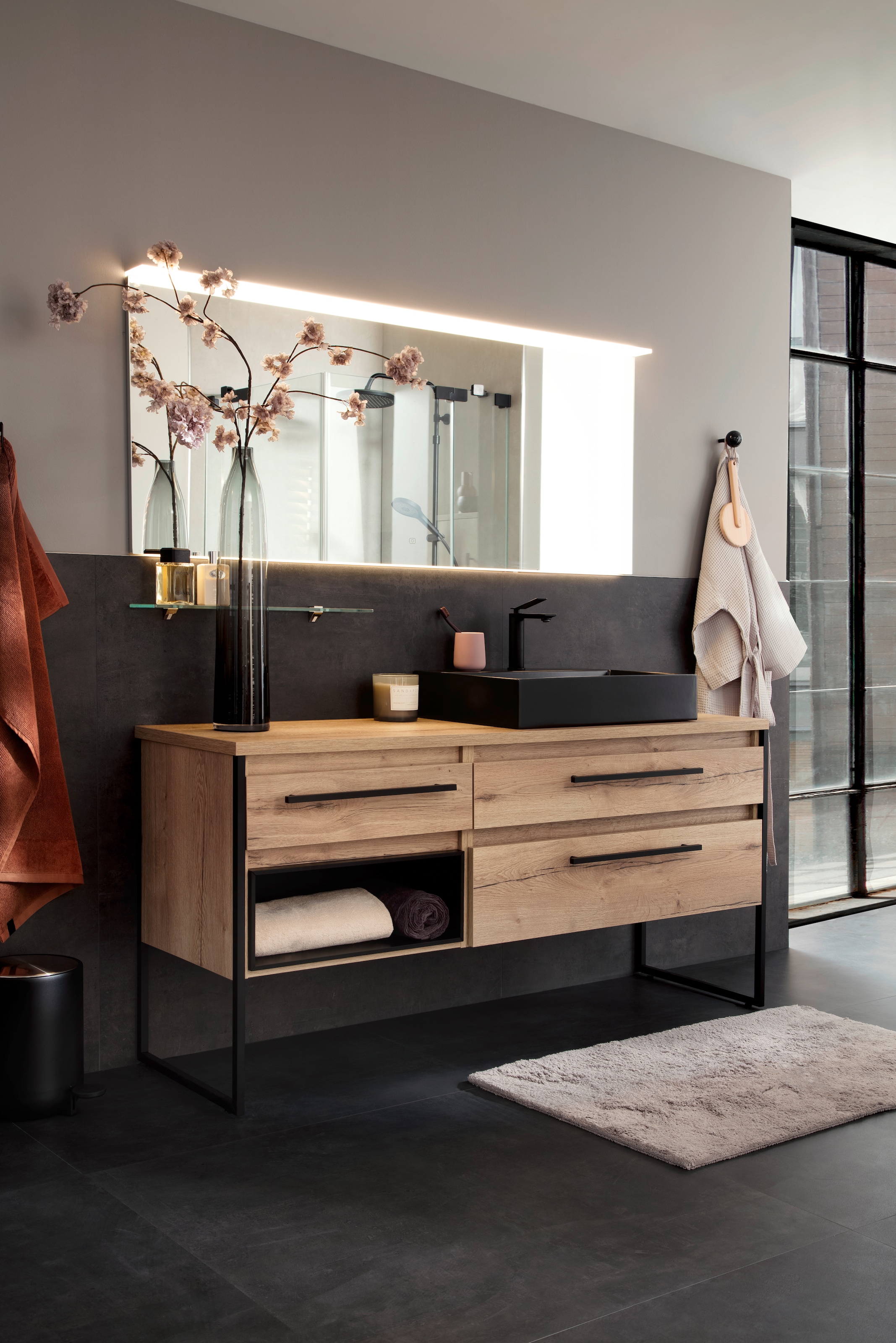 SCHÖNER WOHNEN-Kollektion Badematte »Bahamas  Uni« Höhe 30 mm fußbodenheizungsgeeignet beidseitig verwendbar