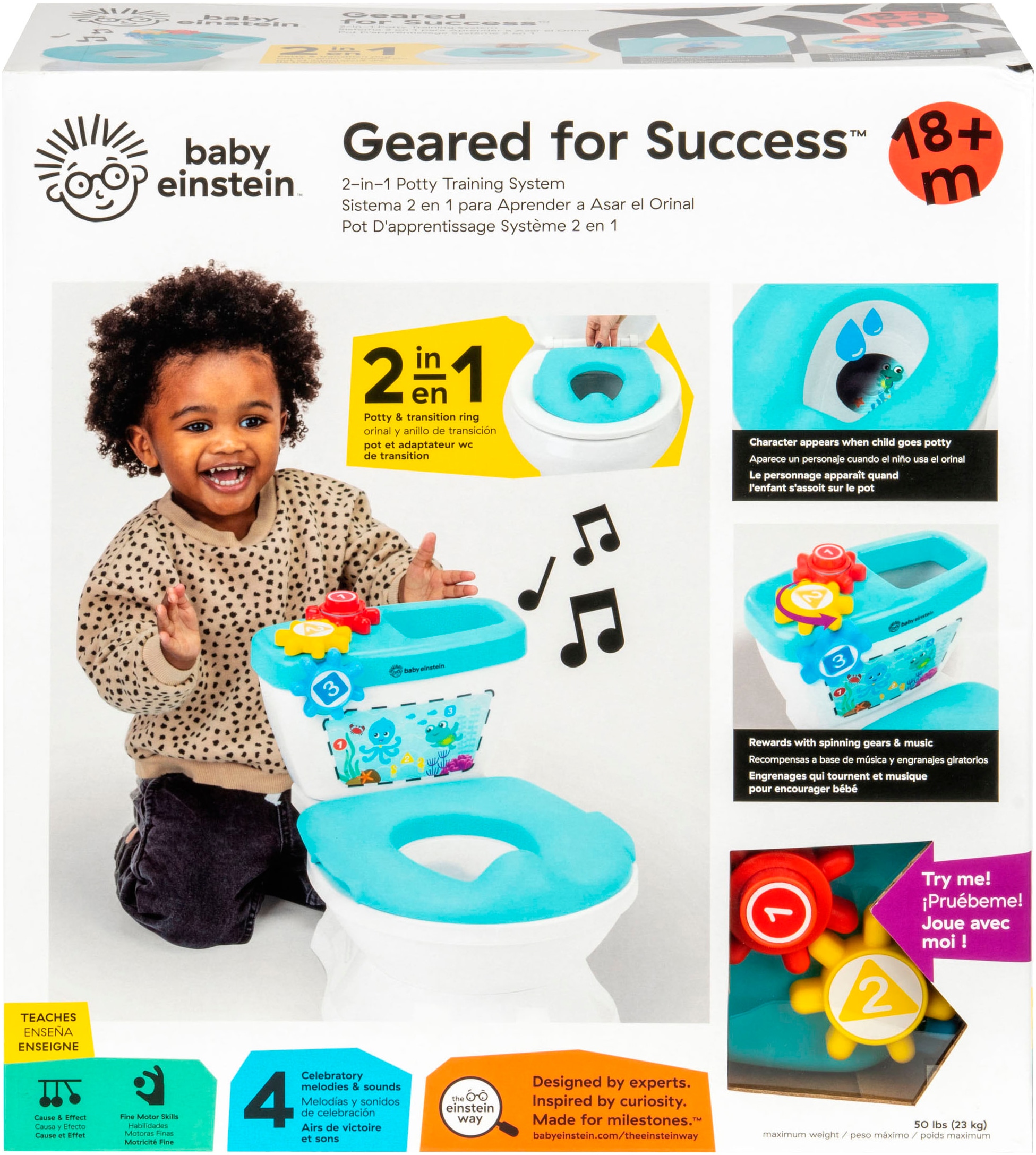 Baby Einstein Toilettentrainer »Geared for Success™ 2-in-1 Potty Training System«, mit Sound