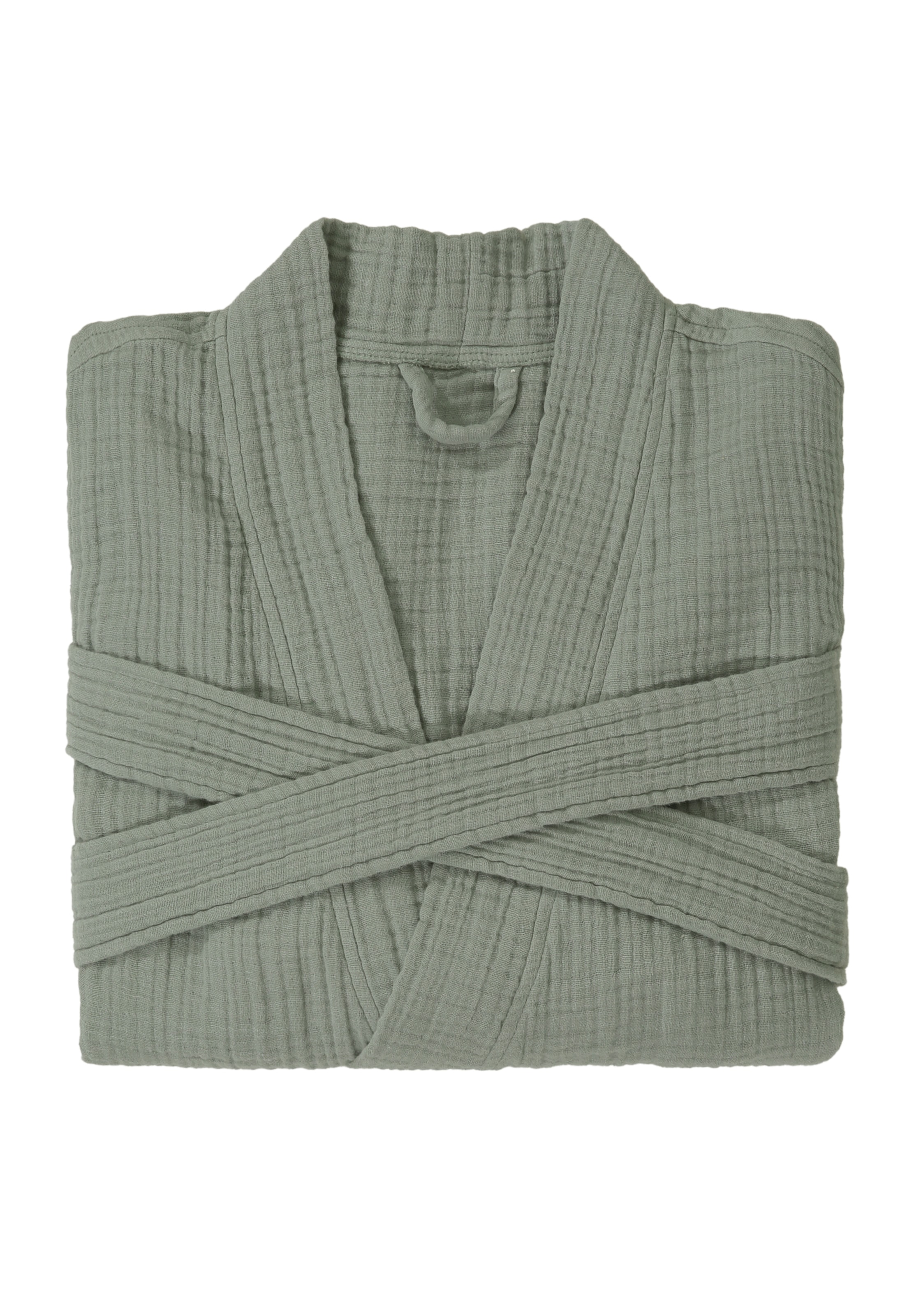 my home Bademantel »Juna Musselin, ideal für Sauna & Spa, Hotelbademantel, Morgenmantel« 1 Stk. modern, leichte Qualität, 100% Baumwolle