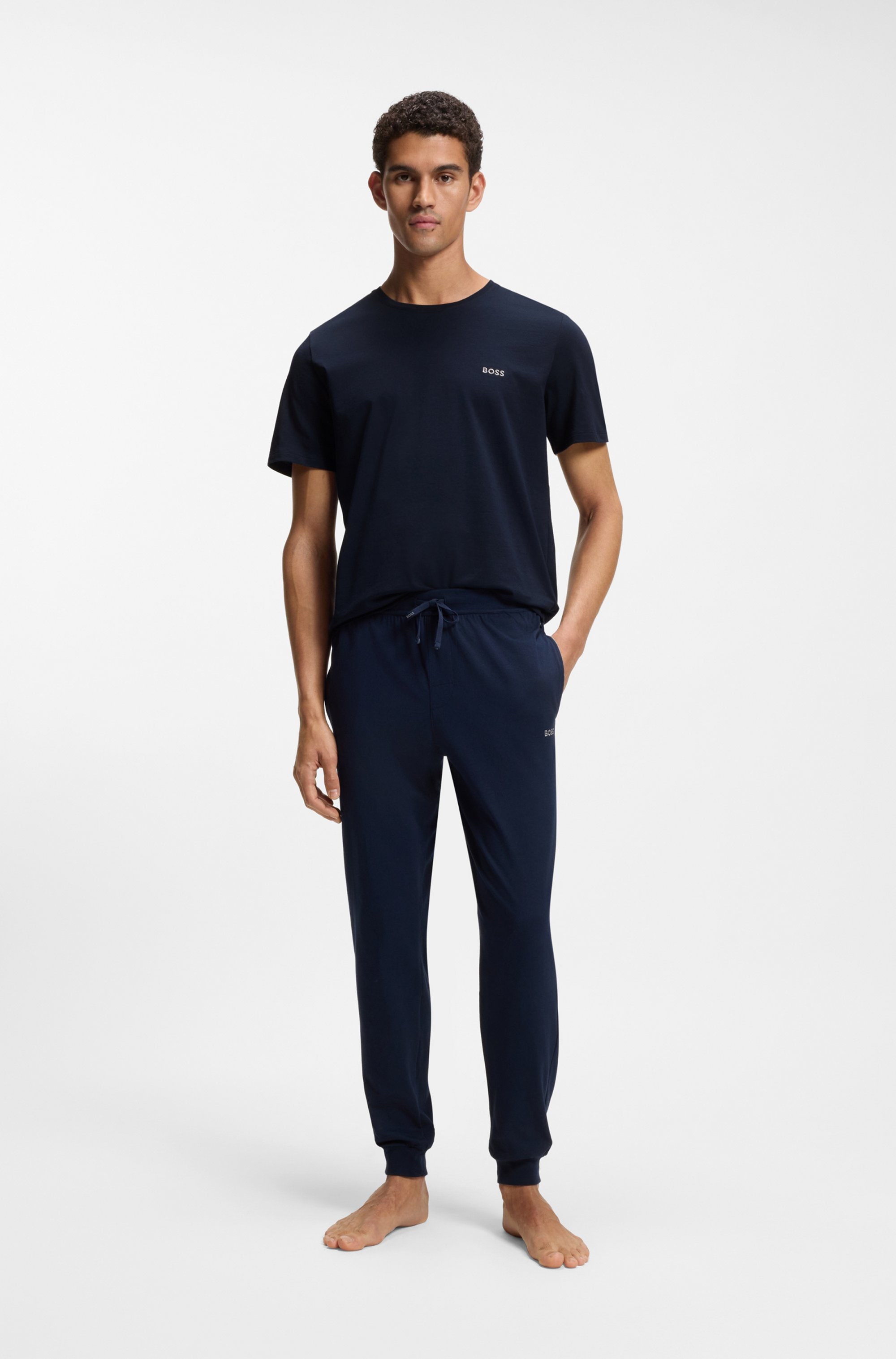 BOSS T-Shirt »Mix&Match T-Shirt R« mit BOSS Stickerei auf der Brust