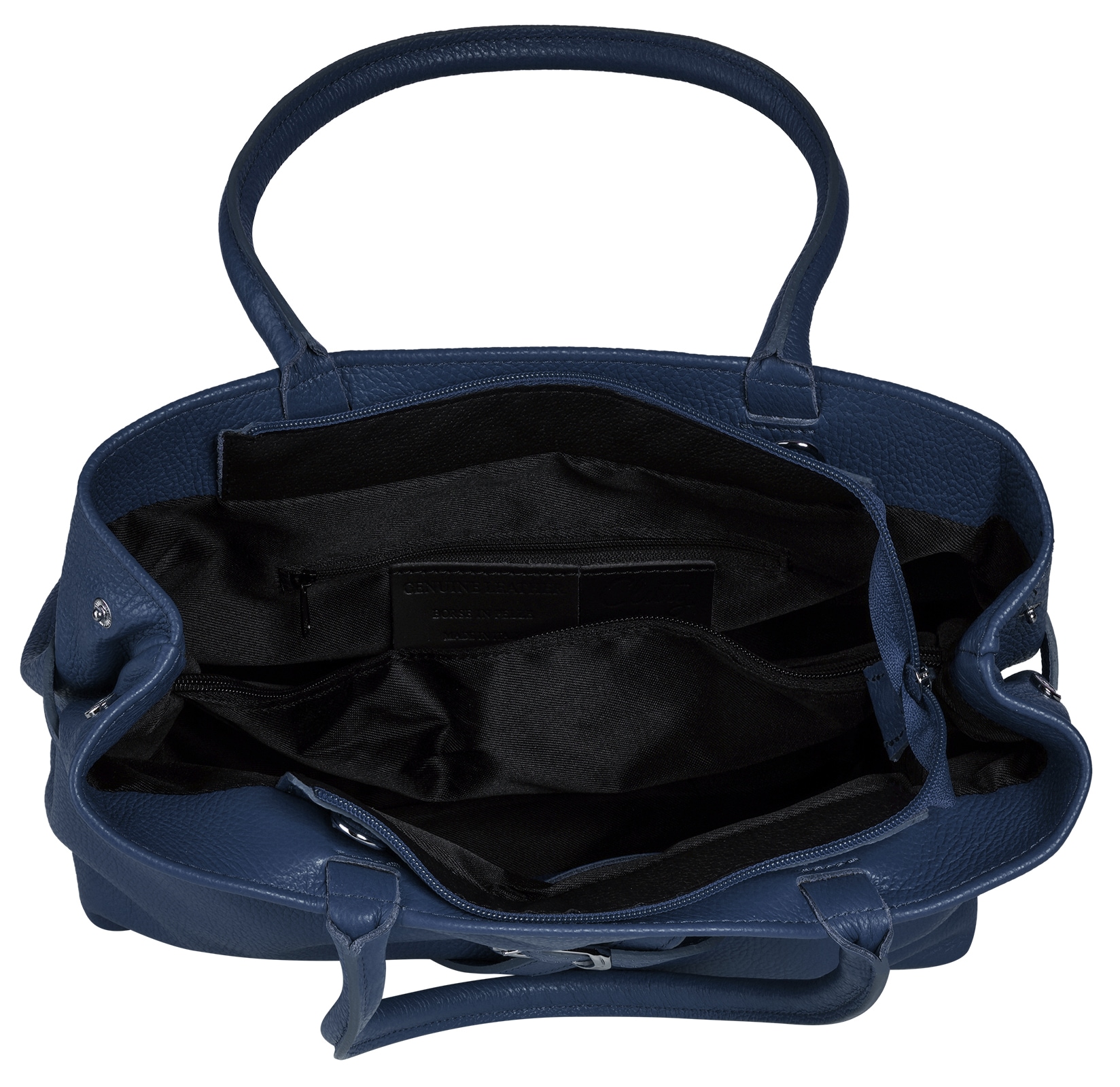 Cluty Henkeltasche, echt Leder, Made in Italy