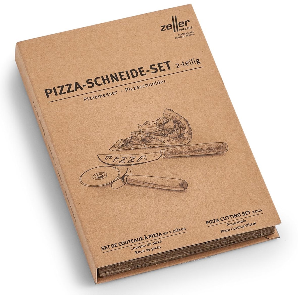 Zeller Present Pizzaschneider, (Set, 2 tlg., inkl. Geschenkbox)