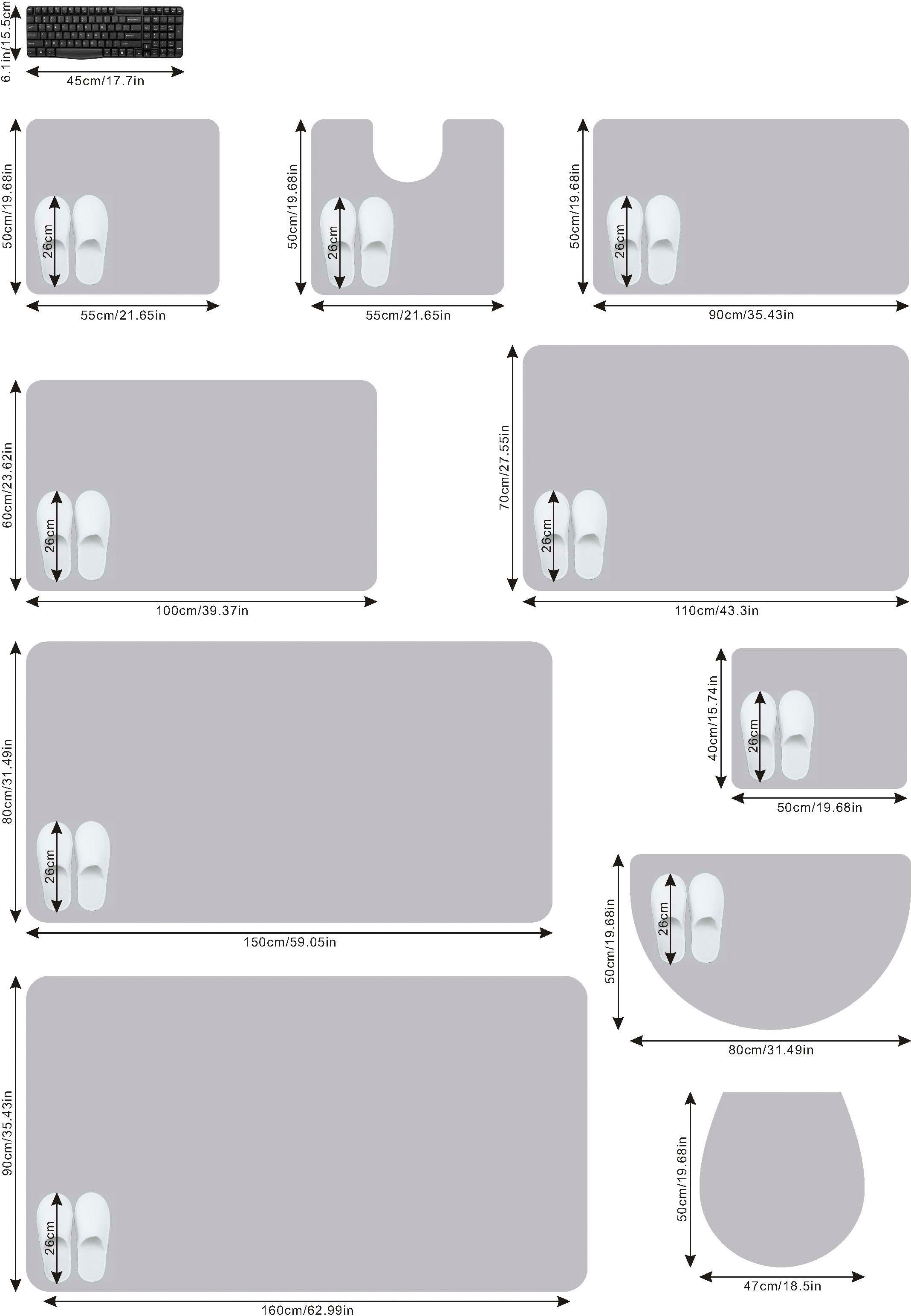 Guido Maria Kretschmer Home&Living Badematte »Micro exclusiv, Badvorleger, Badezimmer Teppich«, rutschhemmend beschichtet, strapazierfähig-schnell trocknend-fußbodenheizungsgeeignet, Badteppich, Badematten auch als 3 teiliges Set & rund erhältlich