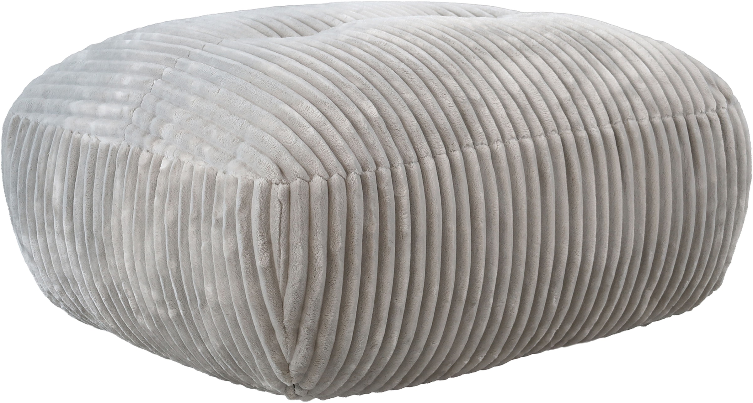 TRENDMANUFAKTUR Hocker »Be Fluffy: Weicher Breitcord Bezugsstoff, perfekte Ergänzung zur Serie« Polsterhocker mit softem Sitzkomfort, moderner breiter Kedernaht