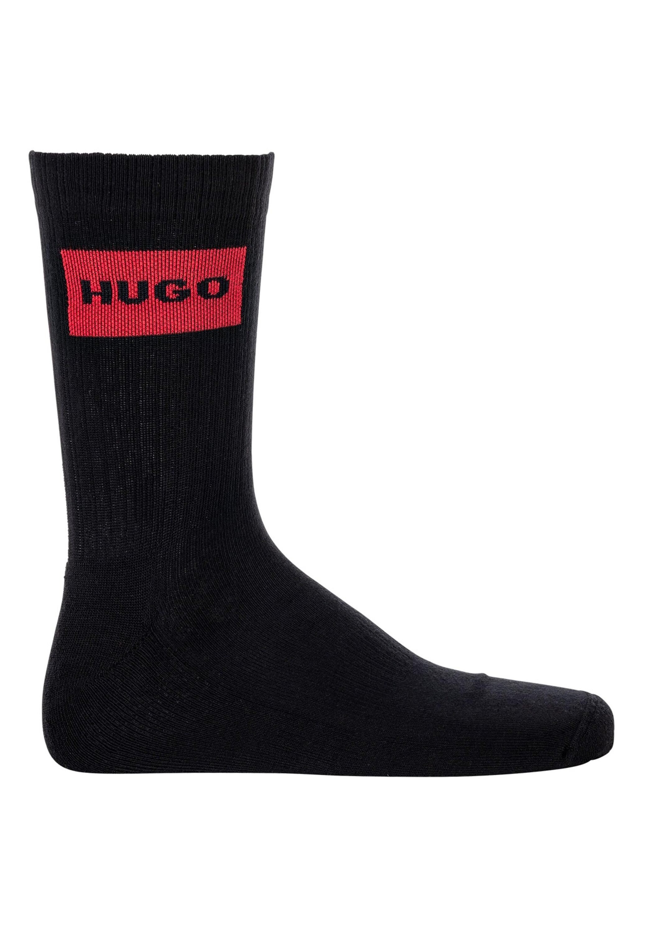 HUGO Kurzsocken »Socken 2P QS RIB LABEL CC 10257974 01 2er Pack«