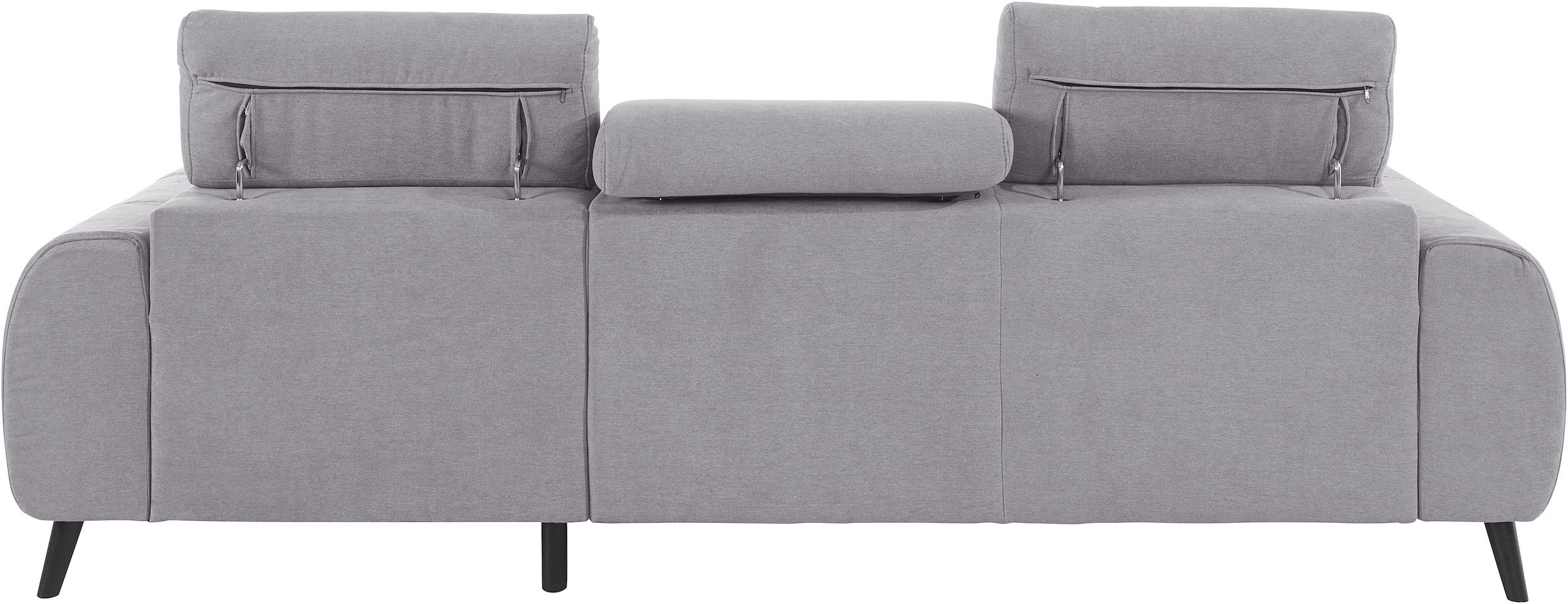 COTTA Ecksofa »Mia L-Form mit 3 Zierkissen«, wahlweise mit Bettfunktion, Bettkasten, Beleuchtung & Wireless-Charger