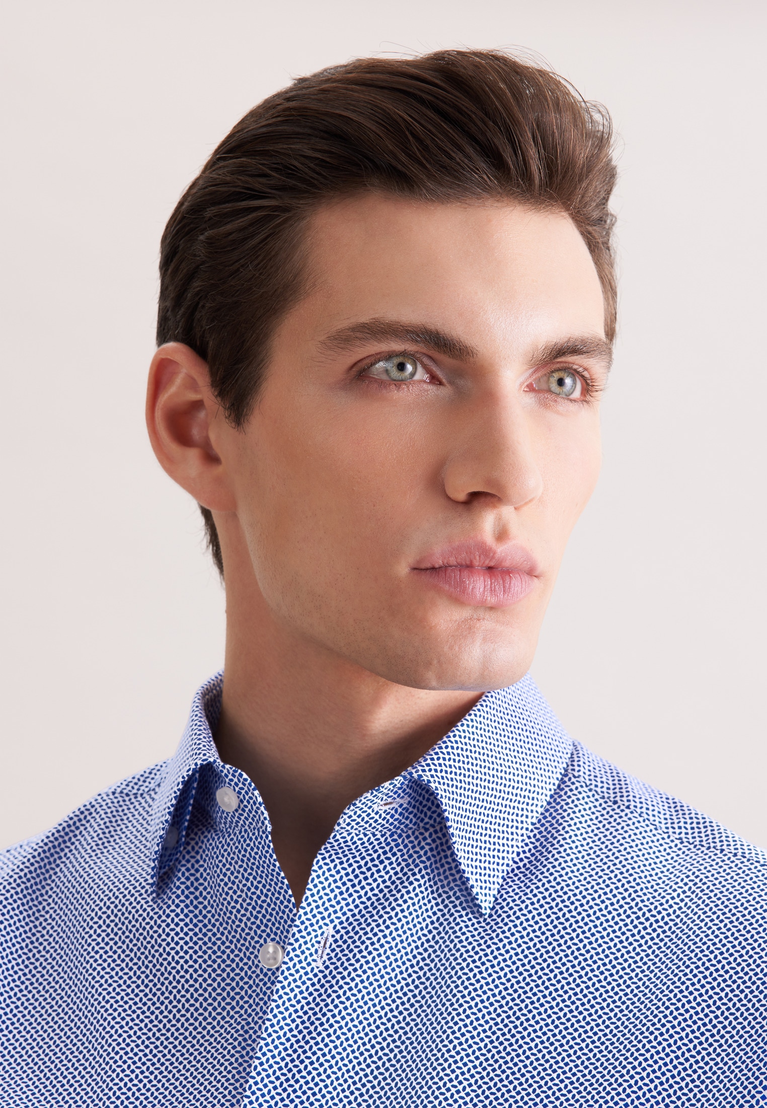 seidensticker Businesshemd »Schwarze Rose« Regular 1/1 Covered-Button-Down-Kragen Druck