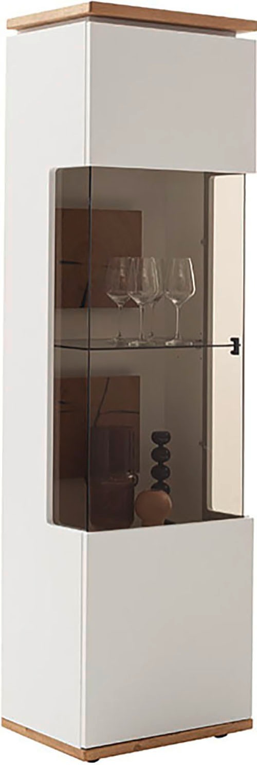 MCA furniture Highboard »Matadi Highboard«, (1 St.), Highboard, Weiß, Holzabsetzung, 1 Tür, gedämpft, B: 50cm