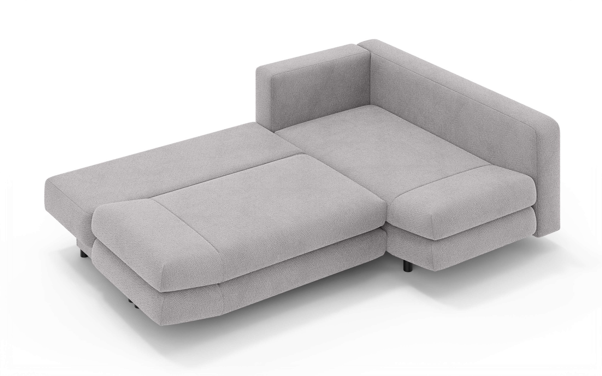 Home affaire Ecksofa »LENNARA Schlafsofa mit Bettkasten, Maße B/T/H: 234/179/85 cm«, L-Form mit Ottomane rechts/links, mit Wellenunterfederung