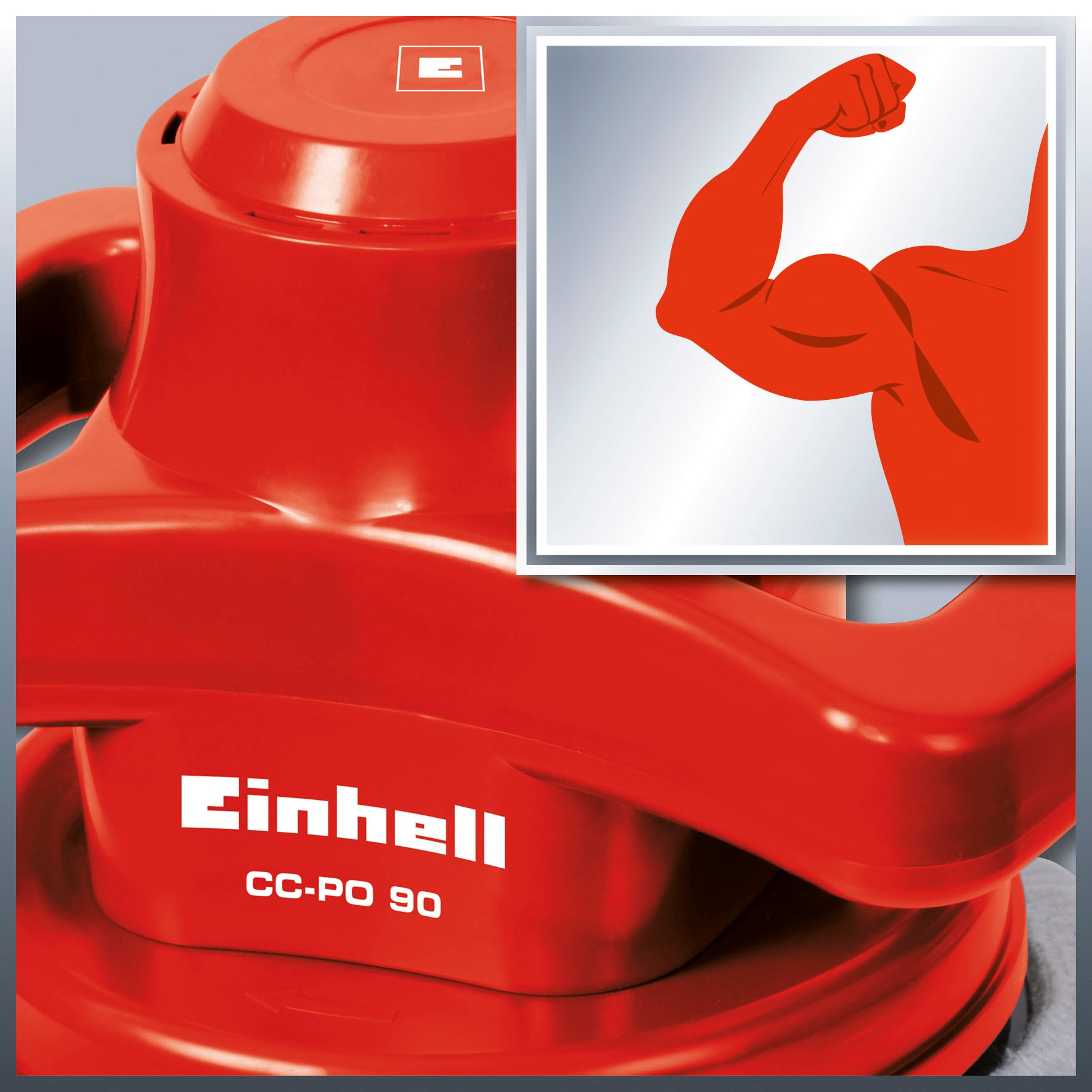 Einhell Poliermaschine »CC-PO 90«, (Set), handlich und robust, inkl. 2 Polierpads