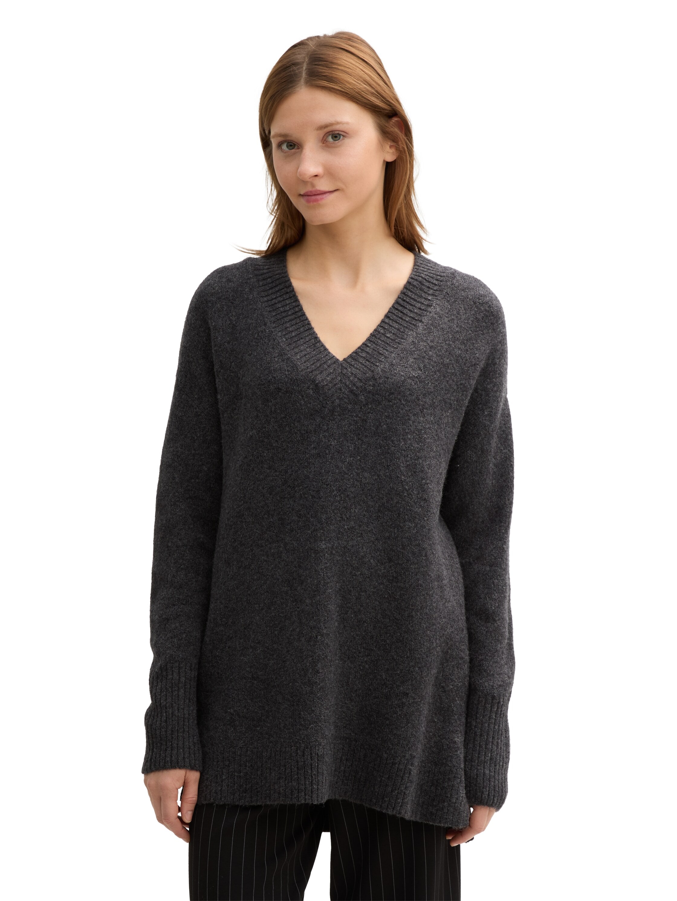 Longpullover, in Melange Optik