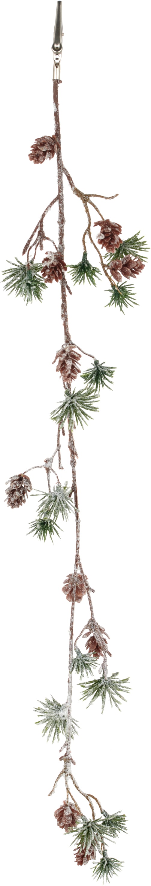 OTTO home Winterliche Kunstpflanze »Set aus Zedernhänger und Zederngirlande« in white-wash-Optik