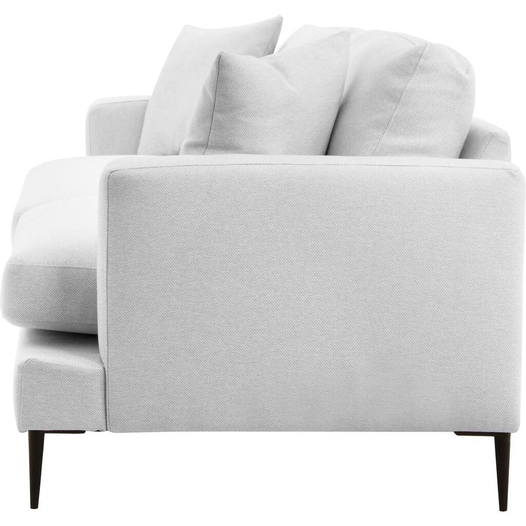 Leonique Big-Sofa »Cozy«, mit losen Kissen und Metallbeinen