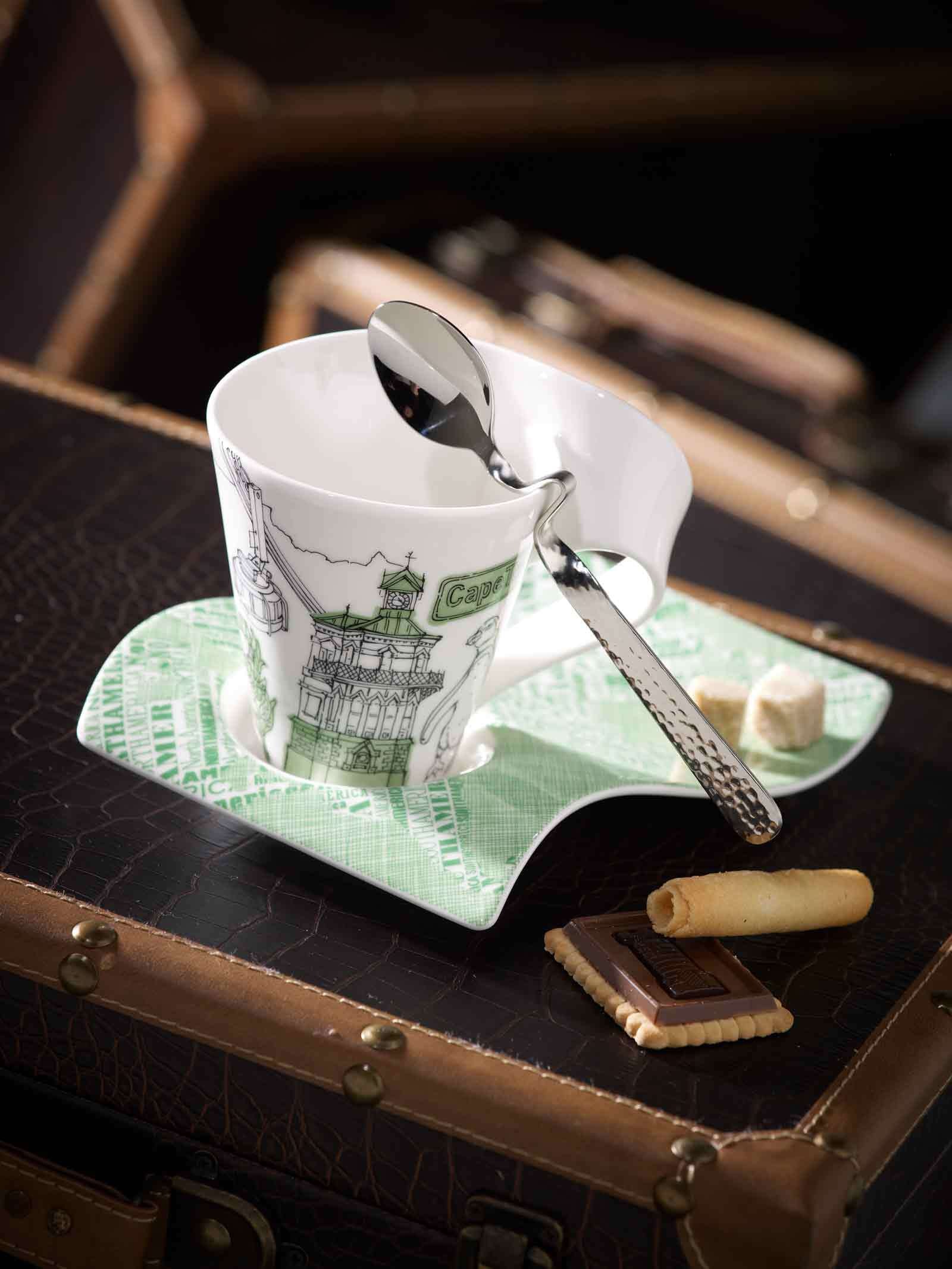 Villeroy & Boch Esslöffel »Kaffeelöffel NewWave Caffè Spoon 17,5 cm 6er Set silber« Spülmaschinenfest