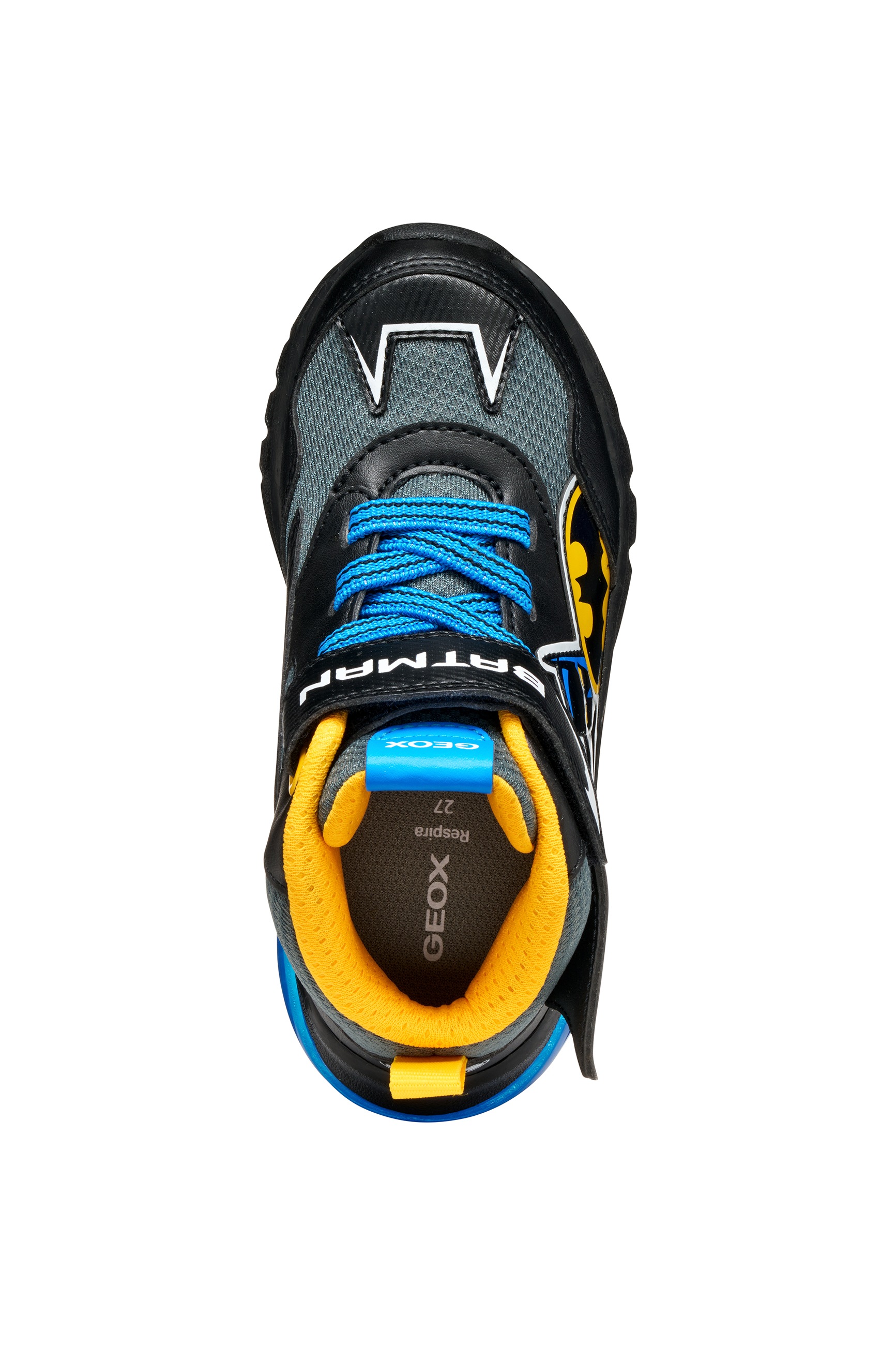 Geox Sneaker »J CIBERDRON BOY Batman Blinkschuh«  Schnürboots, Blinkschuh mit cooler Blinkfunktion