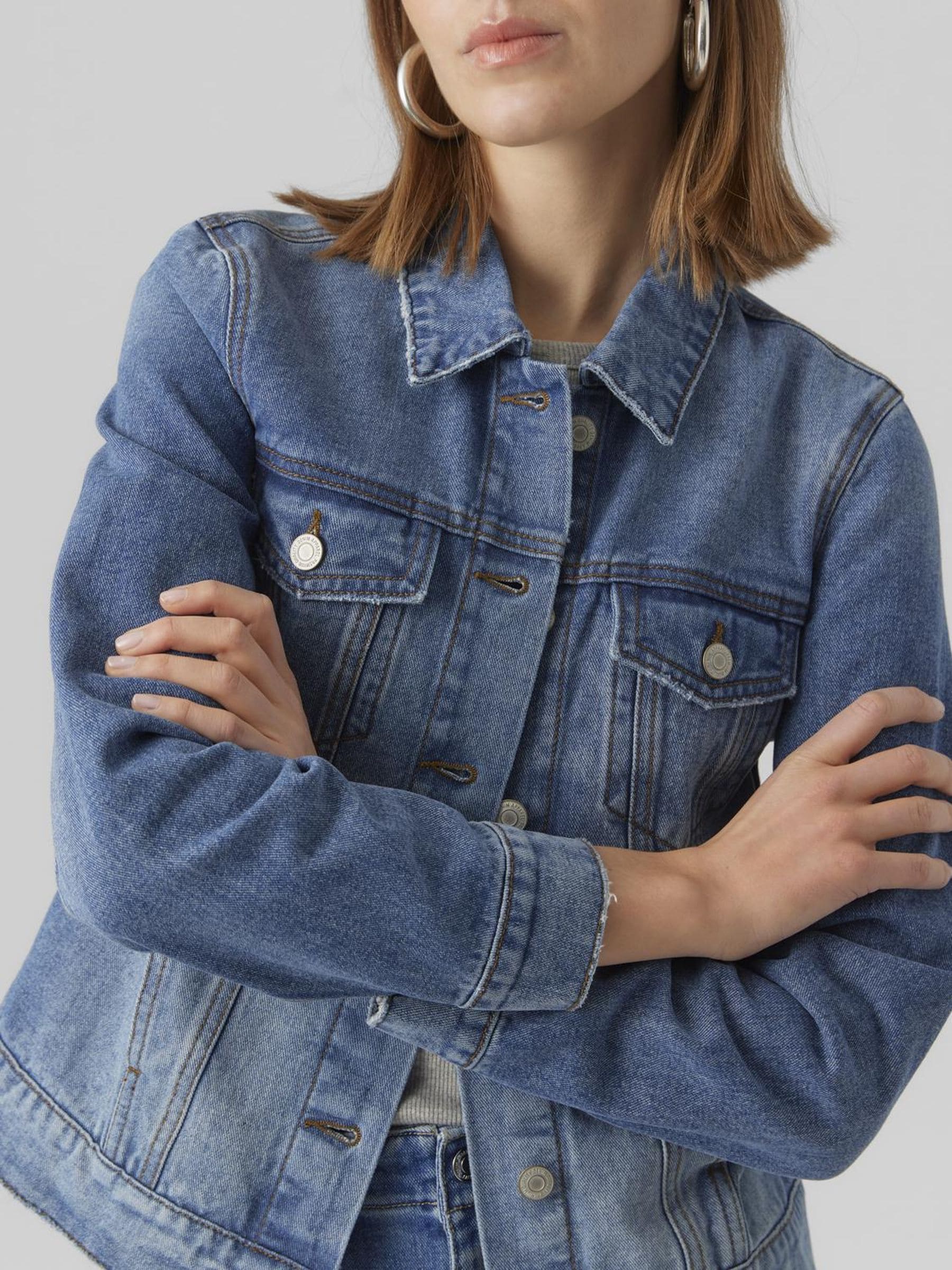 Vero Moda Jeansjacke »VMZORICA LS DENIM JACKET MIX NOOS«, mit leichten Destroyed Effekten