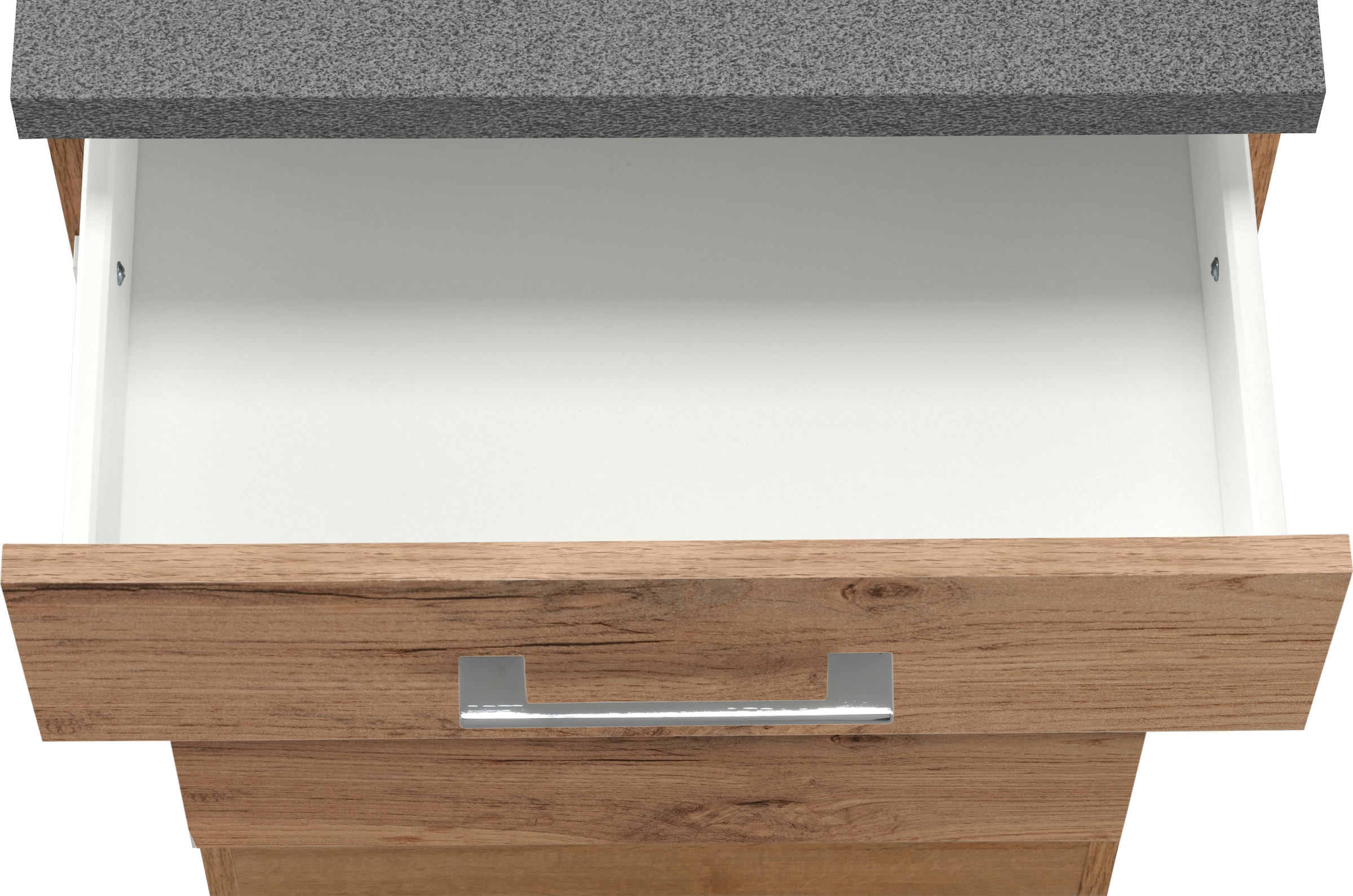 KOCHSTATION Unterschrank »KS-Colmar« 50 cm, mit Metallgriff, für viel Stauraum