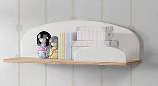 Vipack Kinderregal »Kiddy, Ablage Kiefer massiv, zum hängen«, (B/H/T ca. 45x21x25cm, universell einsetzbar, verschiedene Farben), Wandregal MDF Komponenten lackiert, wahlweise 45cm oder 65cm breit