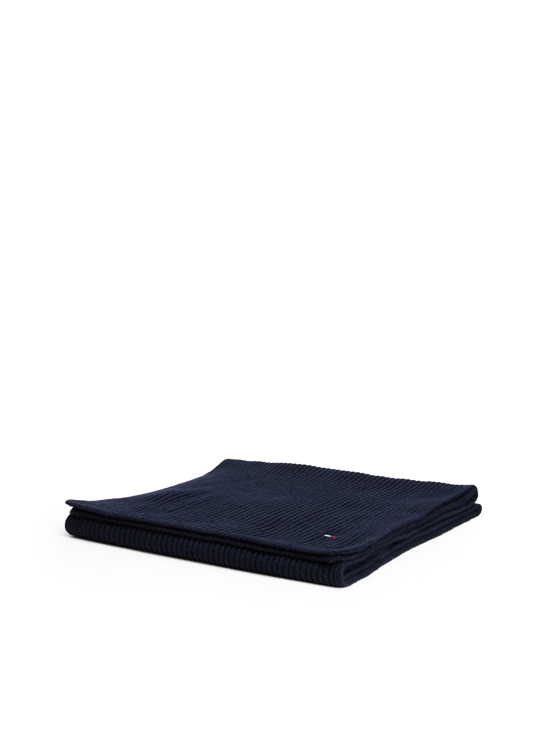 Tommy Hilfiger Strickschal »TH FLAG PIMA COTTON CASH SCARF«, mit Logostickerei