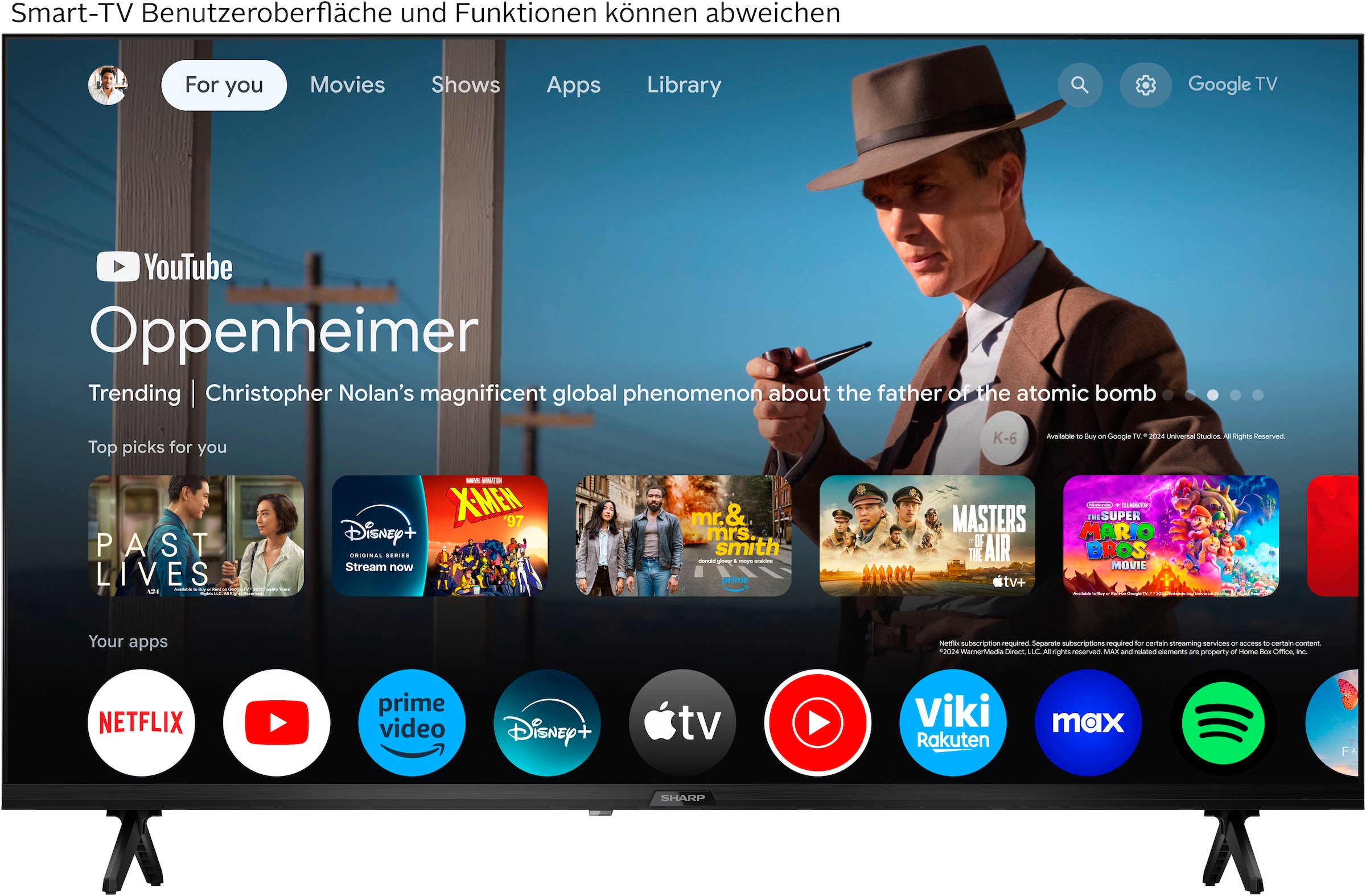Sharp LED-Fernseher »2T-C40GFx«, Full HD, Google TV-Smart-TV