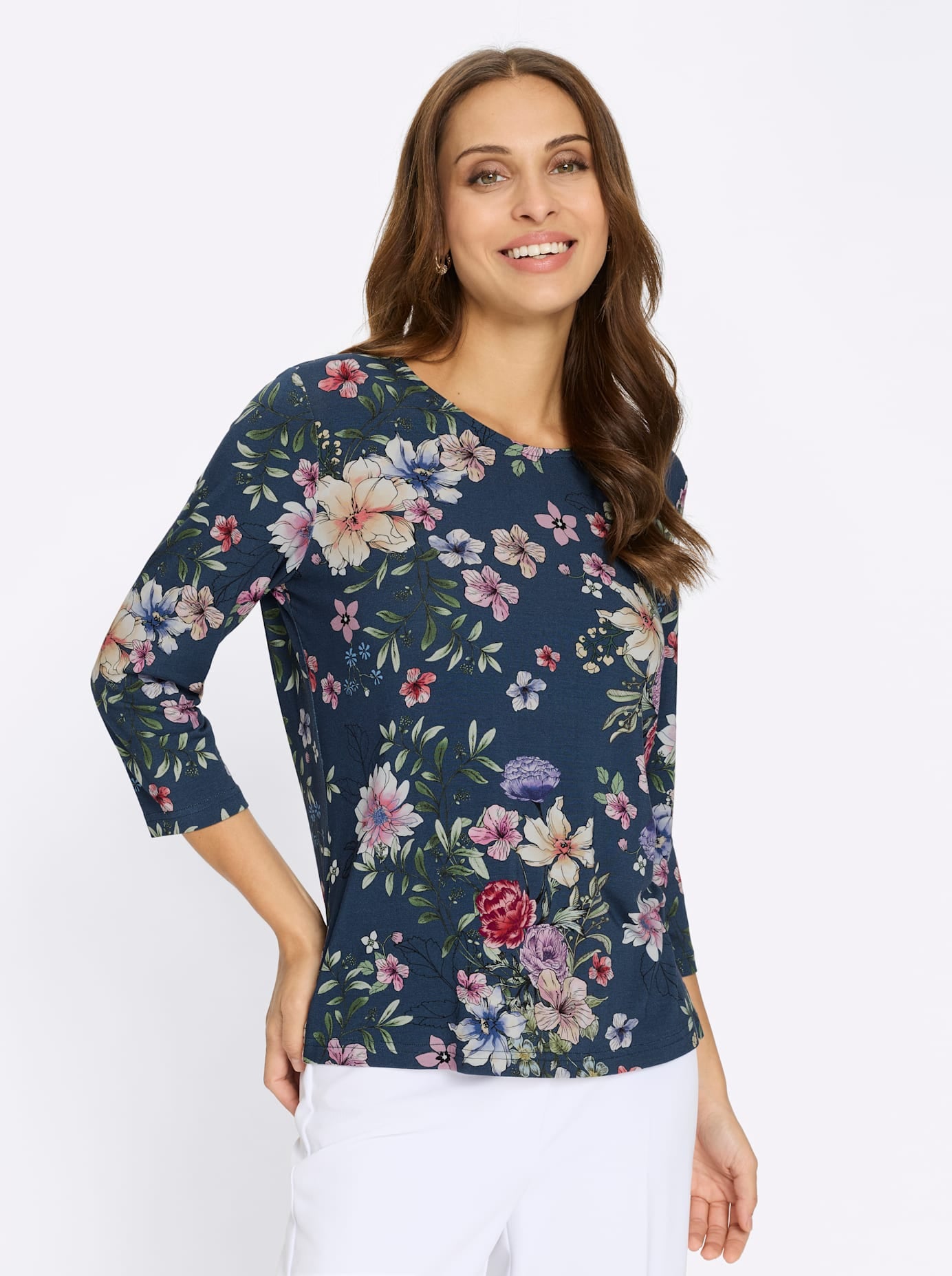 Lady 3/4-Arm-Shirt »Rundhals-Shirt« 1 tlg.