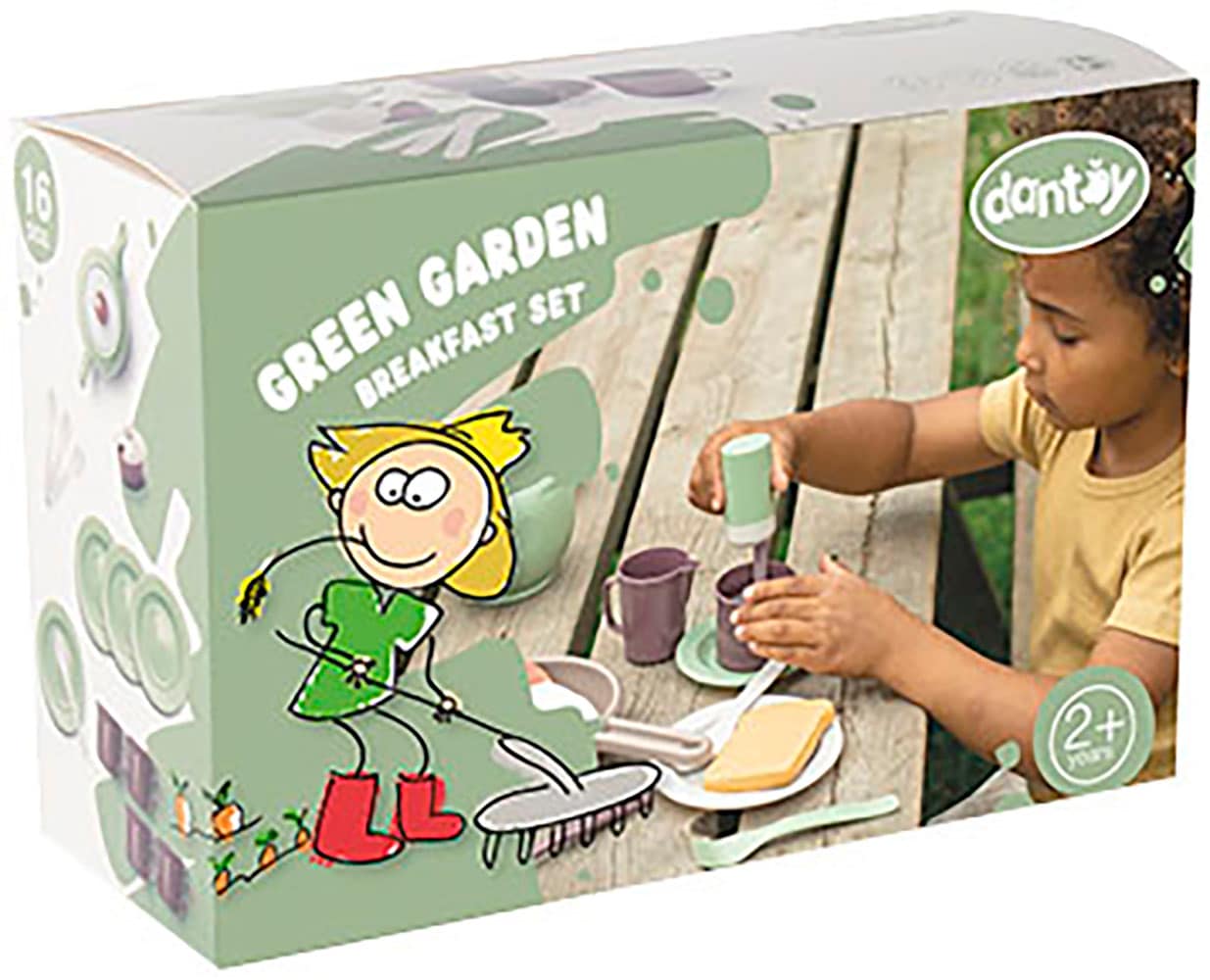 dantoy Spielgeschirr »Green Garden Frühstück Set« Made in Europe