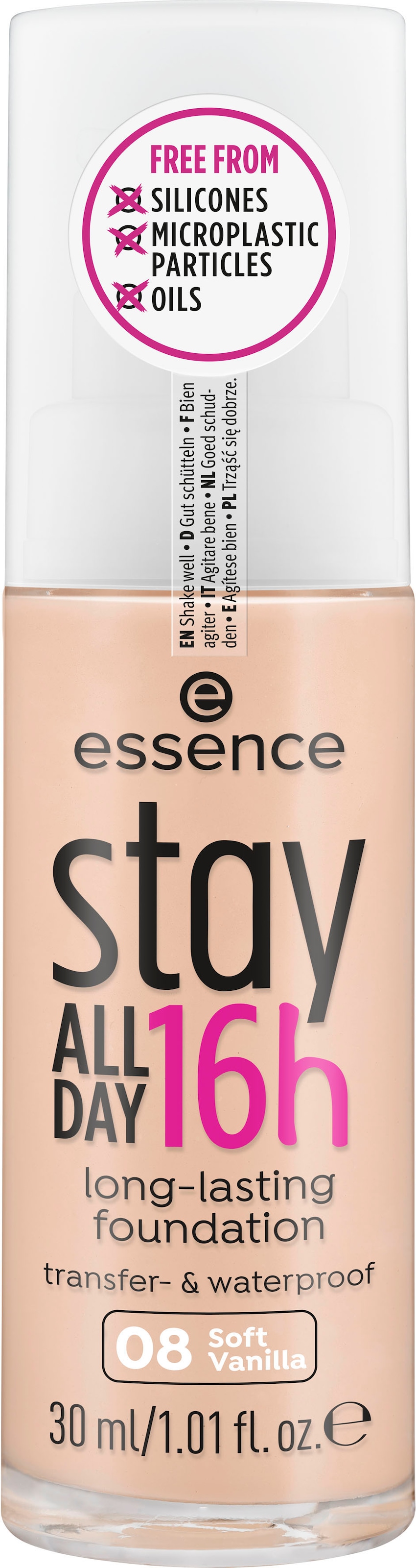 Essence Foundation »stay ALL DAY 16h long-lasting«, (Set, 3 tlg.), mit super softer Textur