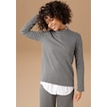 Aniston CASUAL Sweatshirt, mit Hahnentritt- oder Fischgrat-Muster - NEUE KOLLEKTION