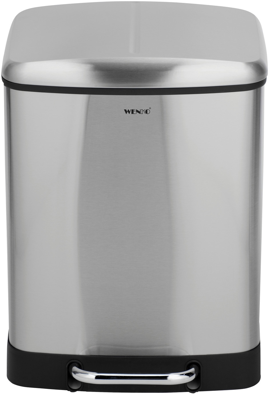 Wenko Mülleimer »Studio Easy-Close Du« Edelstahl 2 x 12 L in silberfarben, Größe B/H/T: 37 cm x 50 cm x 34 cm