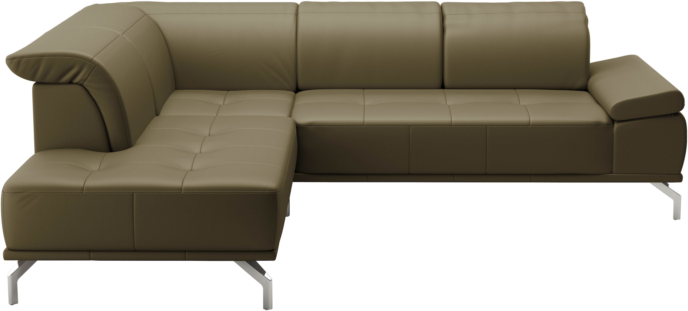 Places of Style Ecksofa »Caluna«, Inkl.Sitztiefenverstellung, wahlweise mit Kopf- und Armteilverstellung