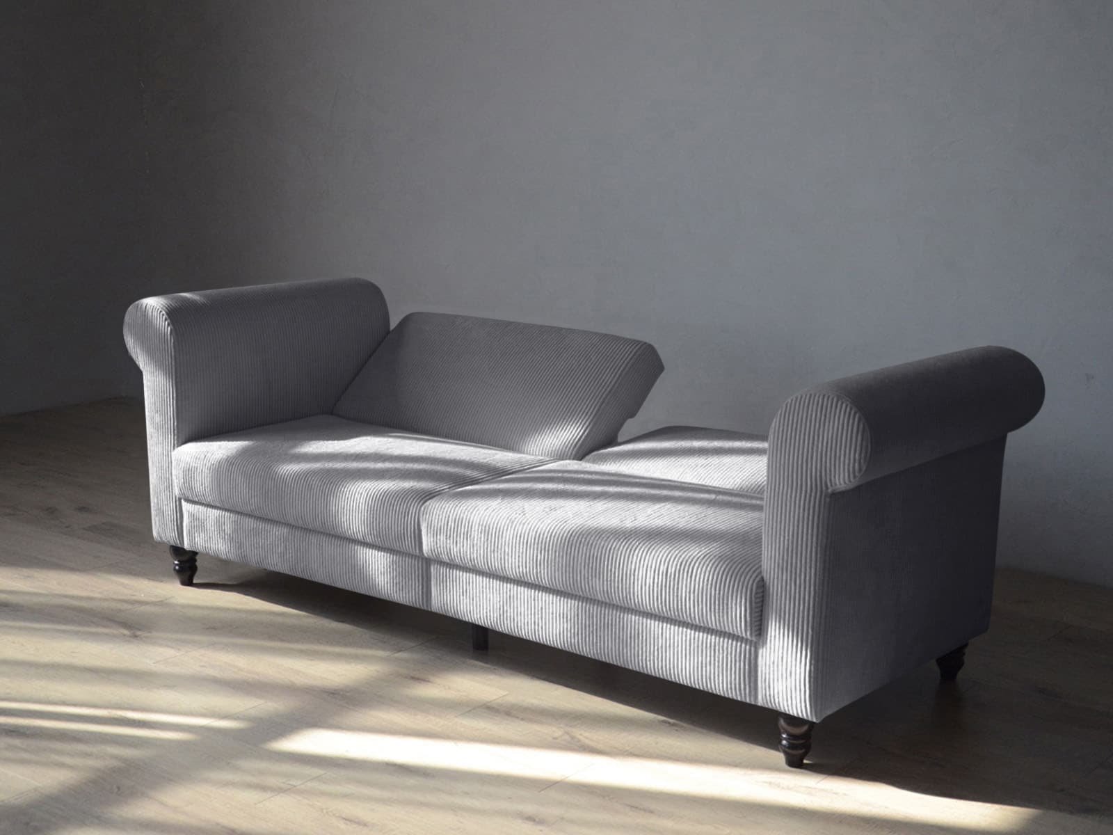 Dorel Home 3-Sitzer »Felix II, Schlafsofa 236cm, (Liegefläche 108x190cm), Rückenlehne«, 3-fach verstellbar, Sitzhöhe 46 cm, Cord