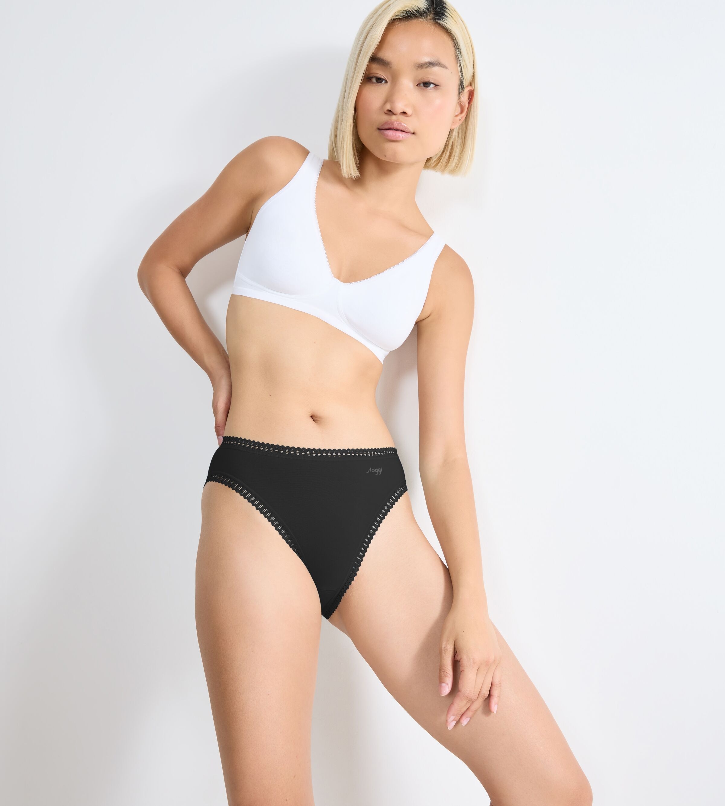 sloggi Slip »GO Crush High leg C3P« 3er Pack,  mit Spitzendetails