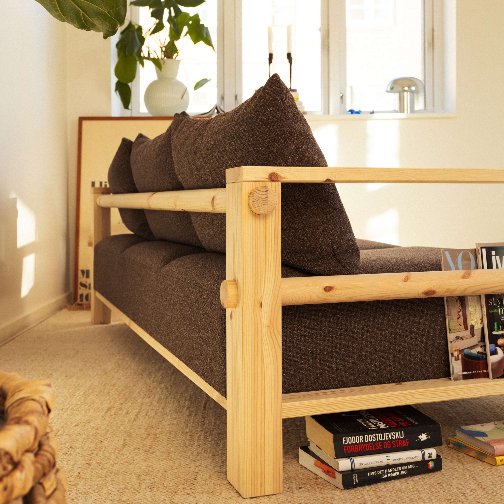 Karup Design Sofa »Bare Sofa, Schlafsofa mit Boxspring, 3-Sitzer, Couch, Bettfunktion« Boxspring-Matratze mit Sprungfedern, 3 Rückenkissen, Made in Europe