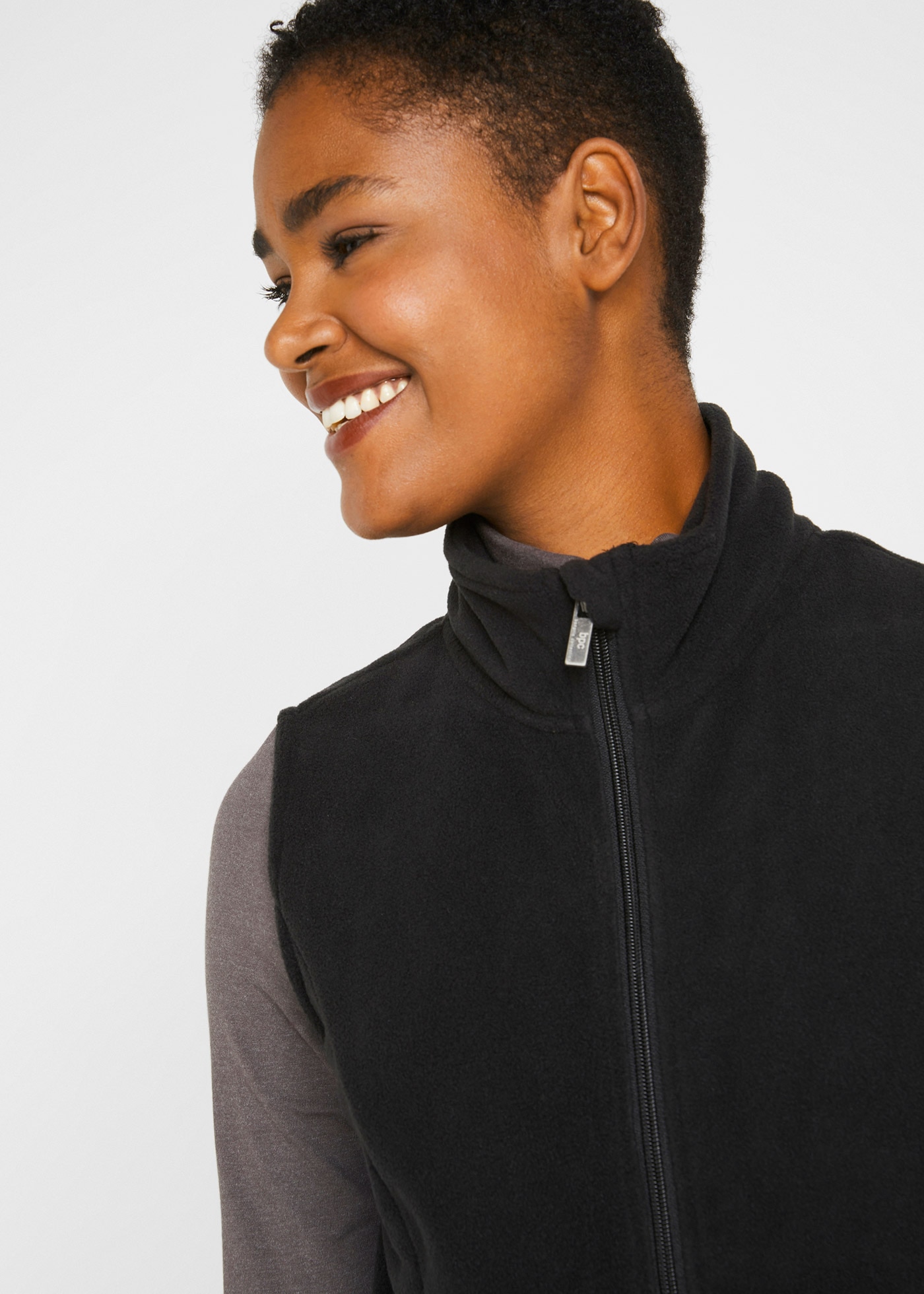 bonprix Fleeceweste »Fleece-Weste mit Taschen« mit Stehkragen