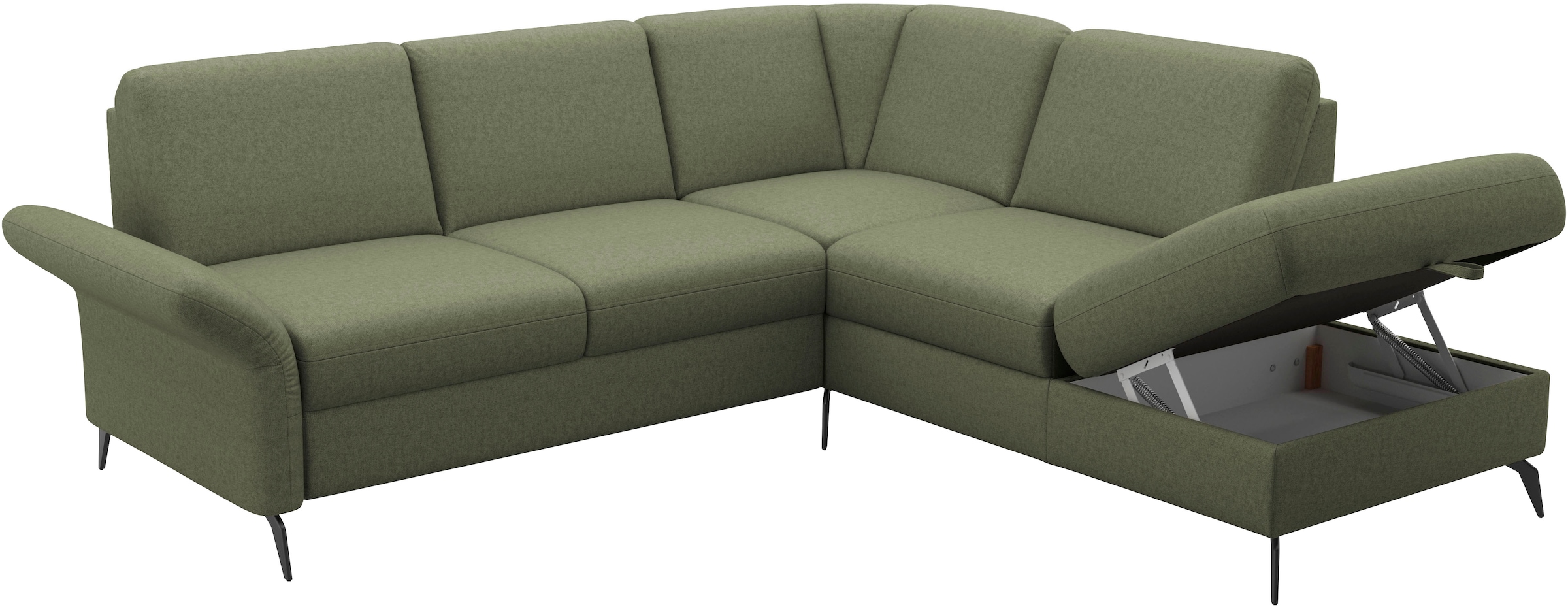 Home affaire Ecksofa »Rochelle«, optional: Armteilverstellung, klappbar, Bettkasen