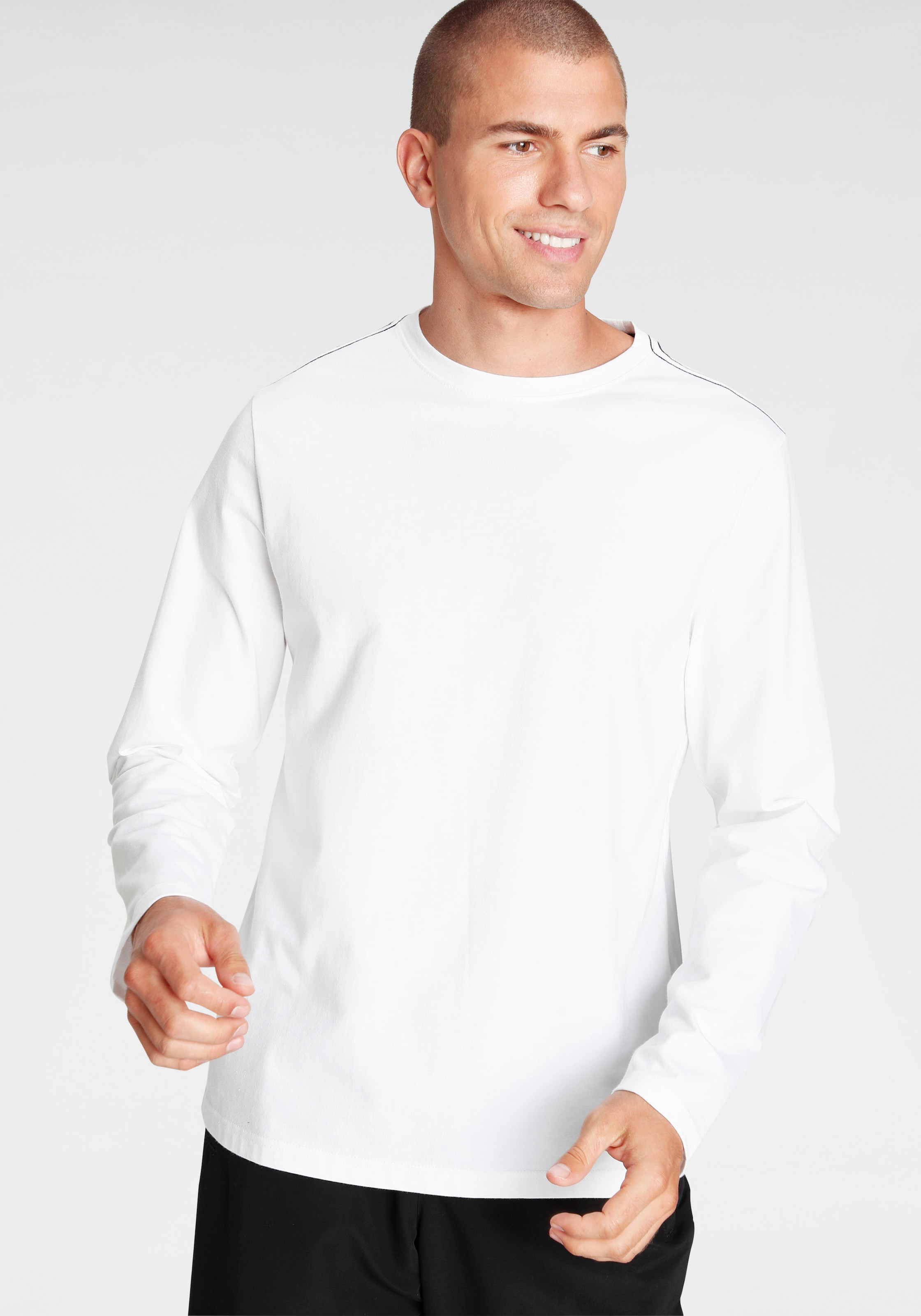 Eastwind Langarmshirt, (3er-Pack), Langarm, Basic-Stil, Rundhals-Ausschnitt, aus 100% Baumwolle